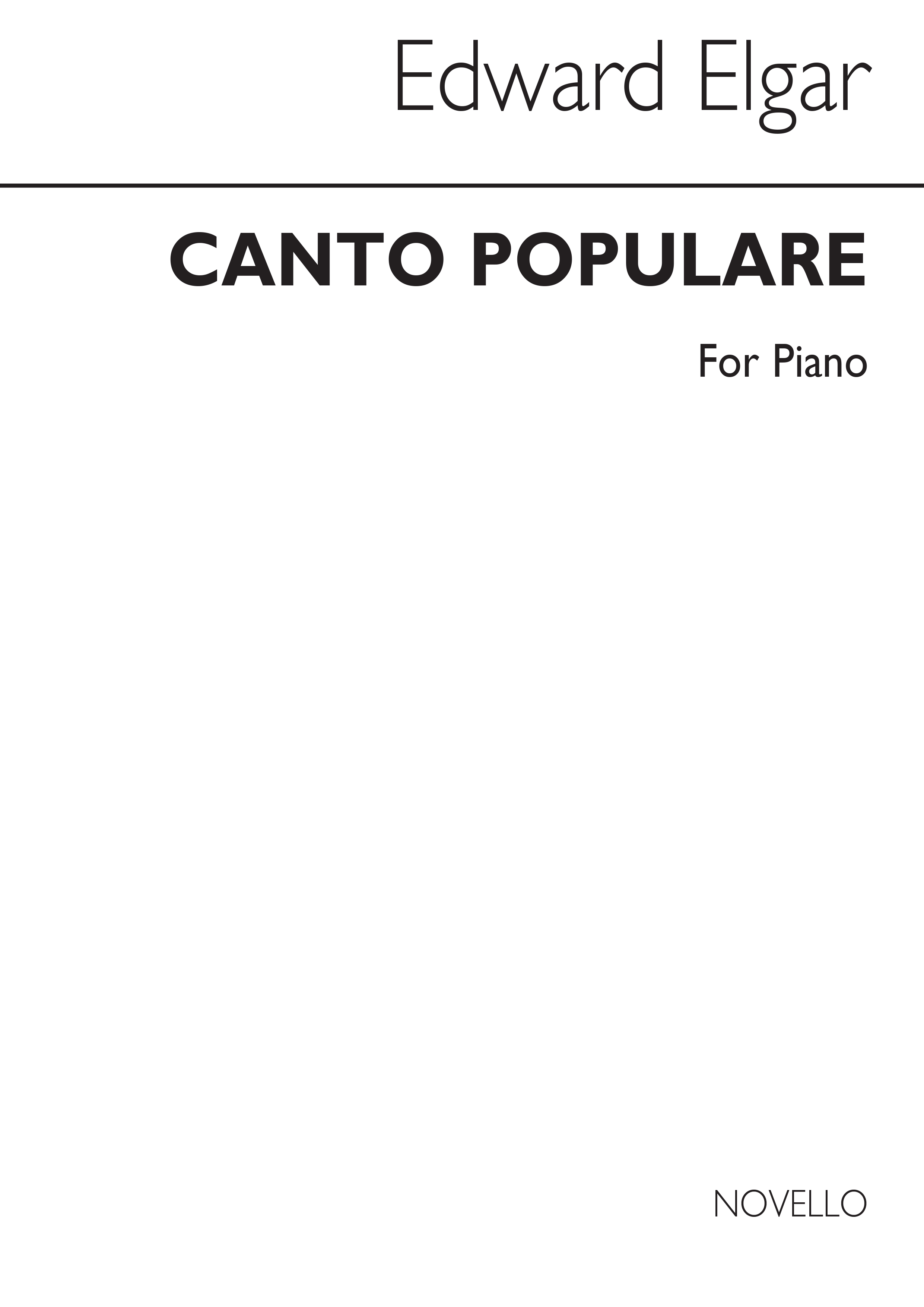 Elgar Canto Populare Pf Solo