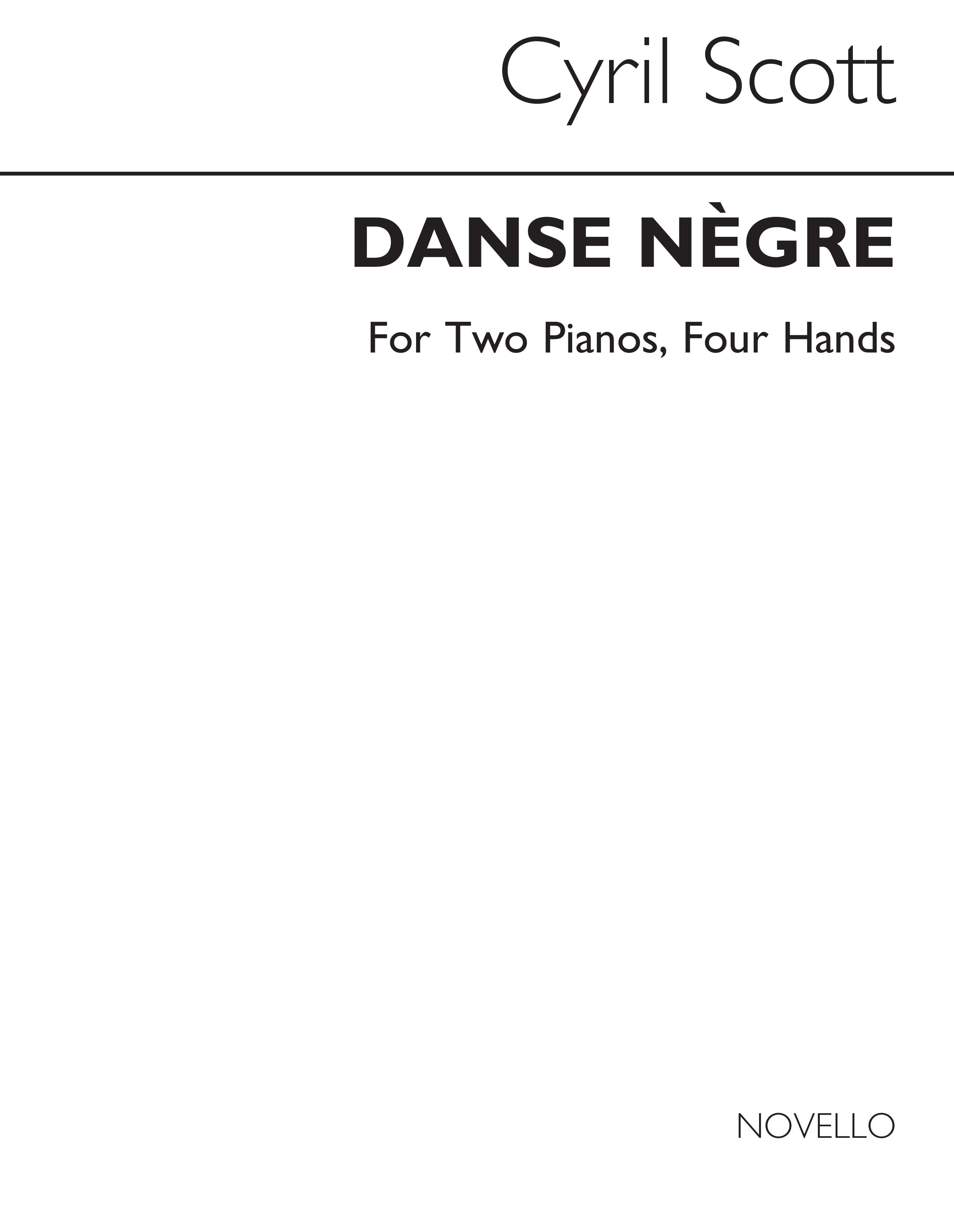 Cyril Scott: Danse Negre For Two Pianos