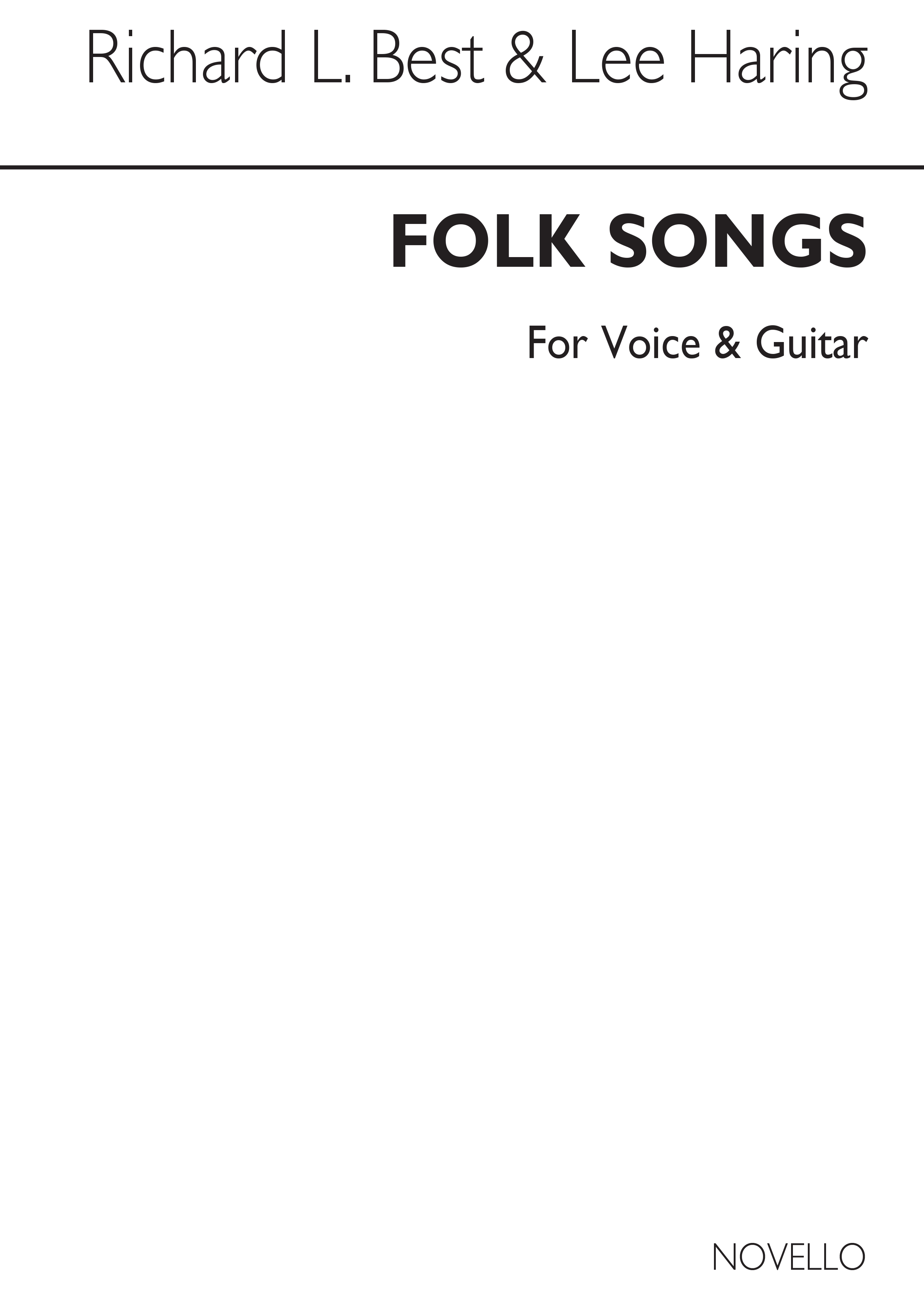 Haring Best: Folksongs For Voice And Guitar