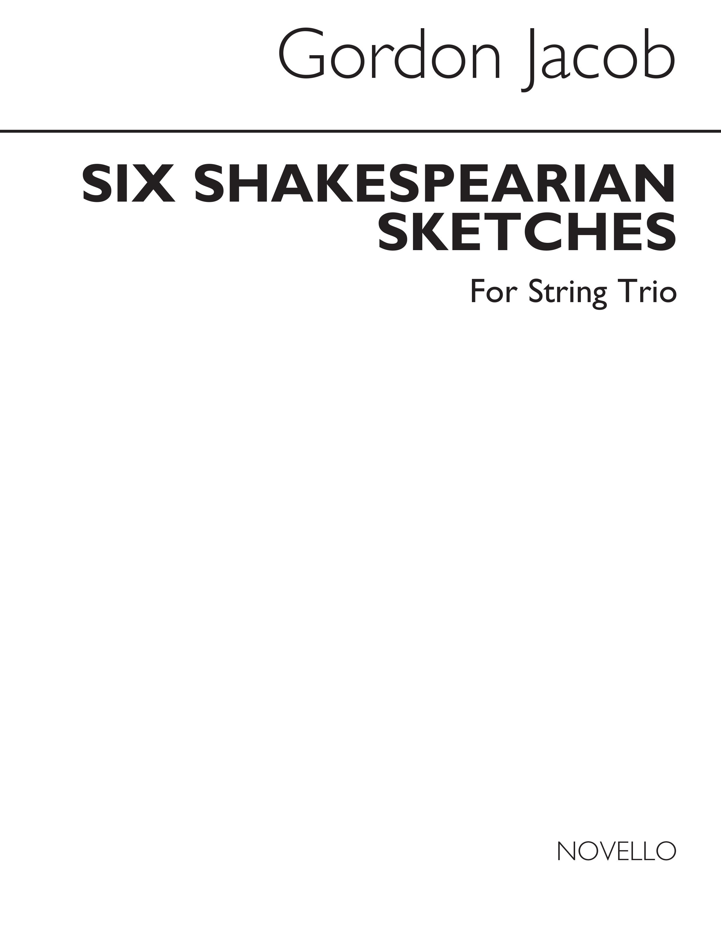 Gordon Jacob: Six Shakespearian Sketches (Parts)