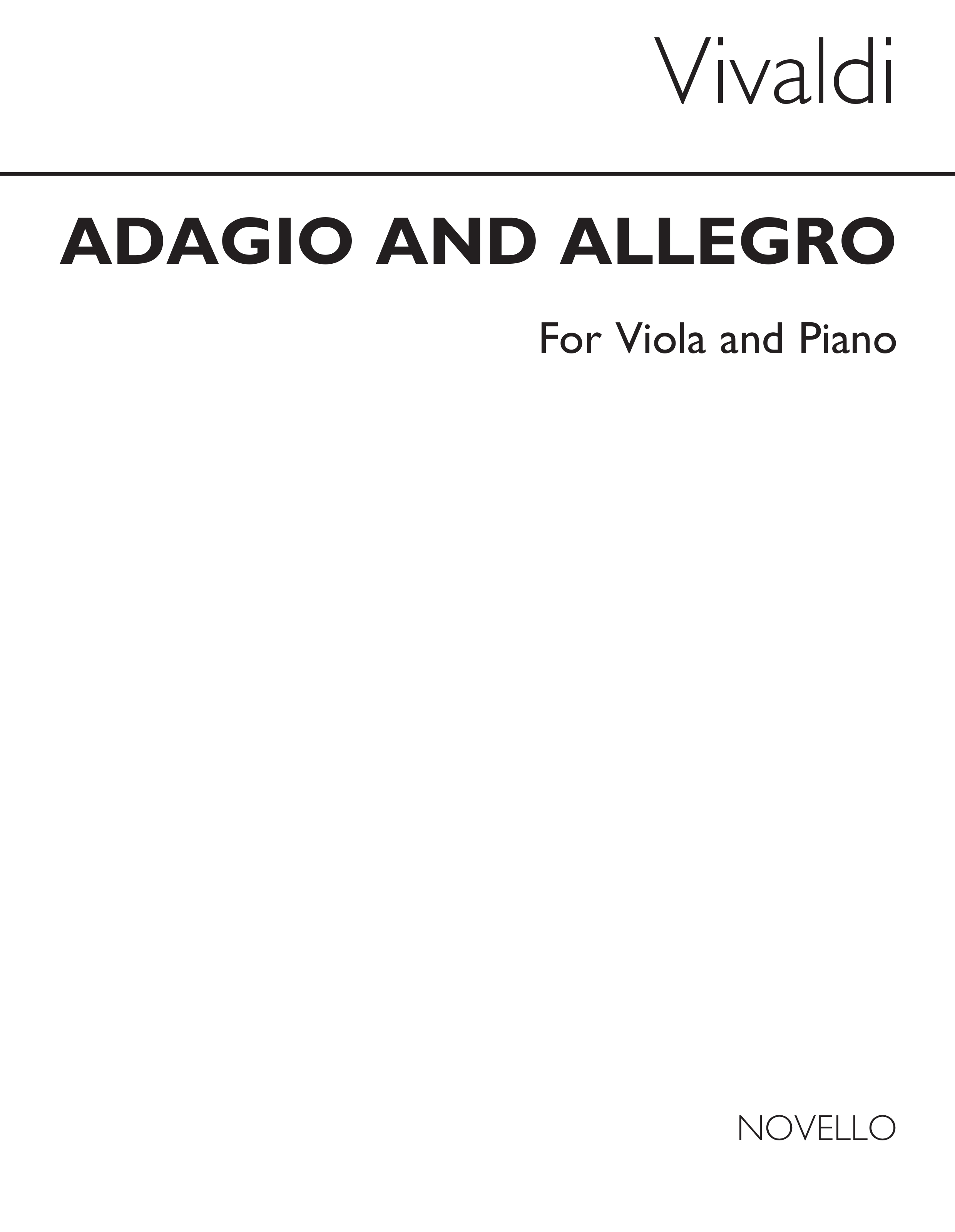 Vivaldi Adagio And Allegro Viola/Pf