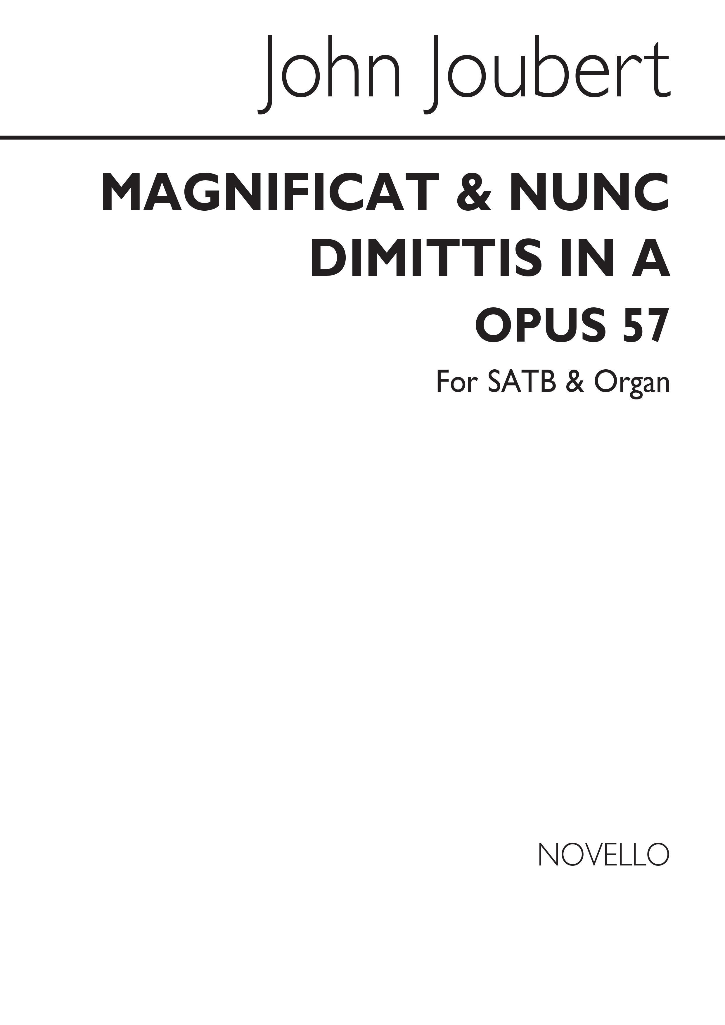 John Joubert: Magnificat And Nunc Dimitis In A Op.57