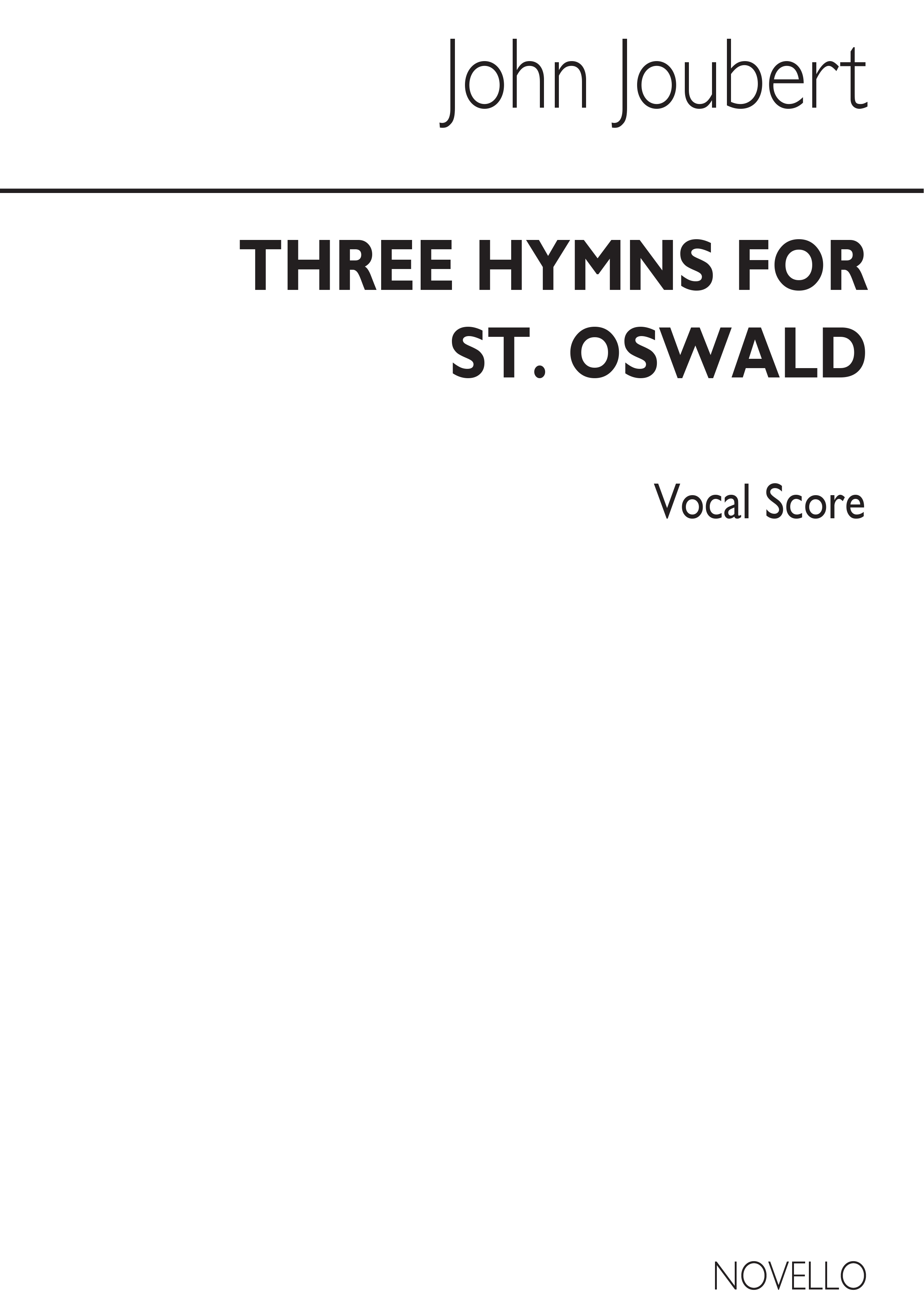 Joubert: Three Hymns To St Oswald (Vocal Score)