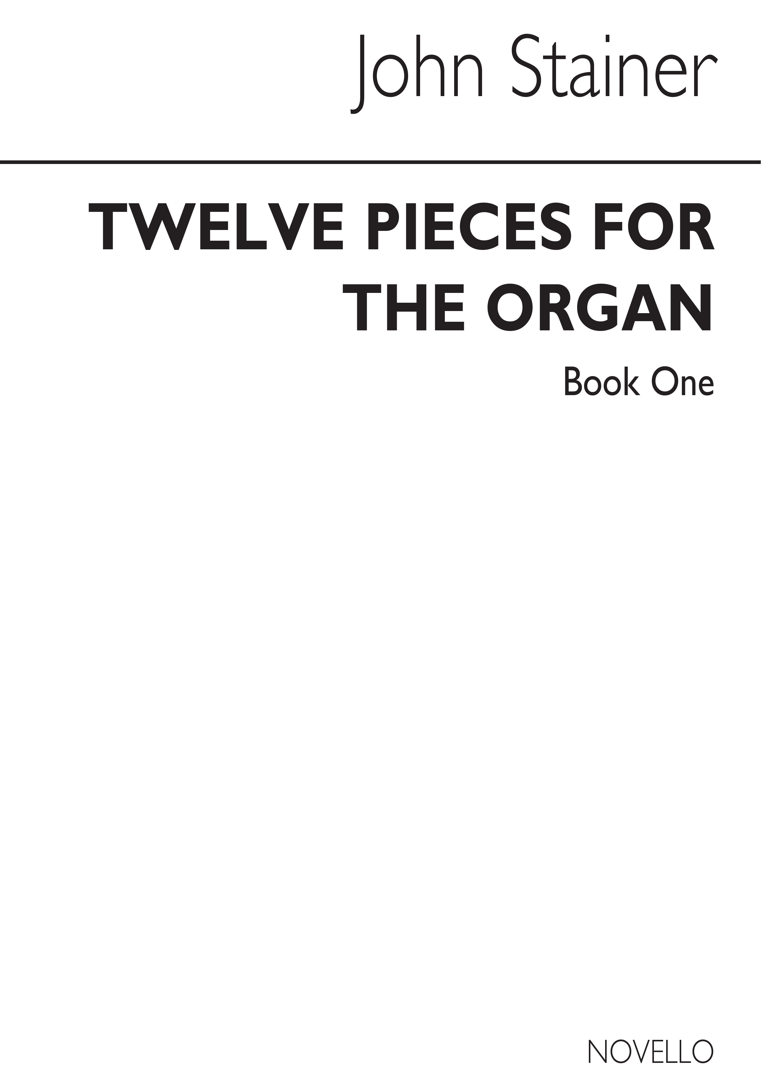 John Stainer: 12 Pieces For Organ Pieces 1-6