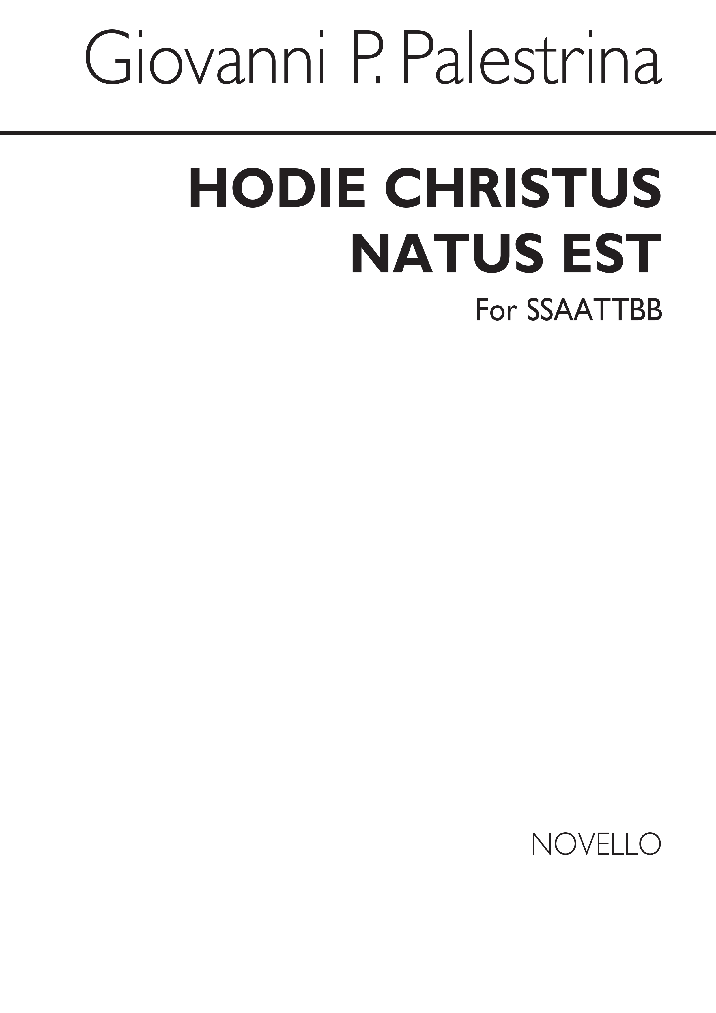 Giovanni Pierluigi da Palestrina: Hodie Christus Natus Est (SSAATTBB)