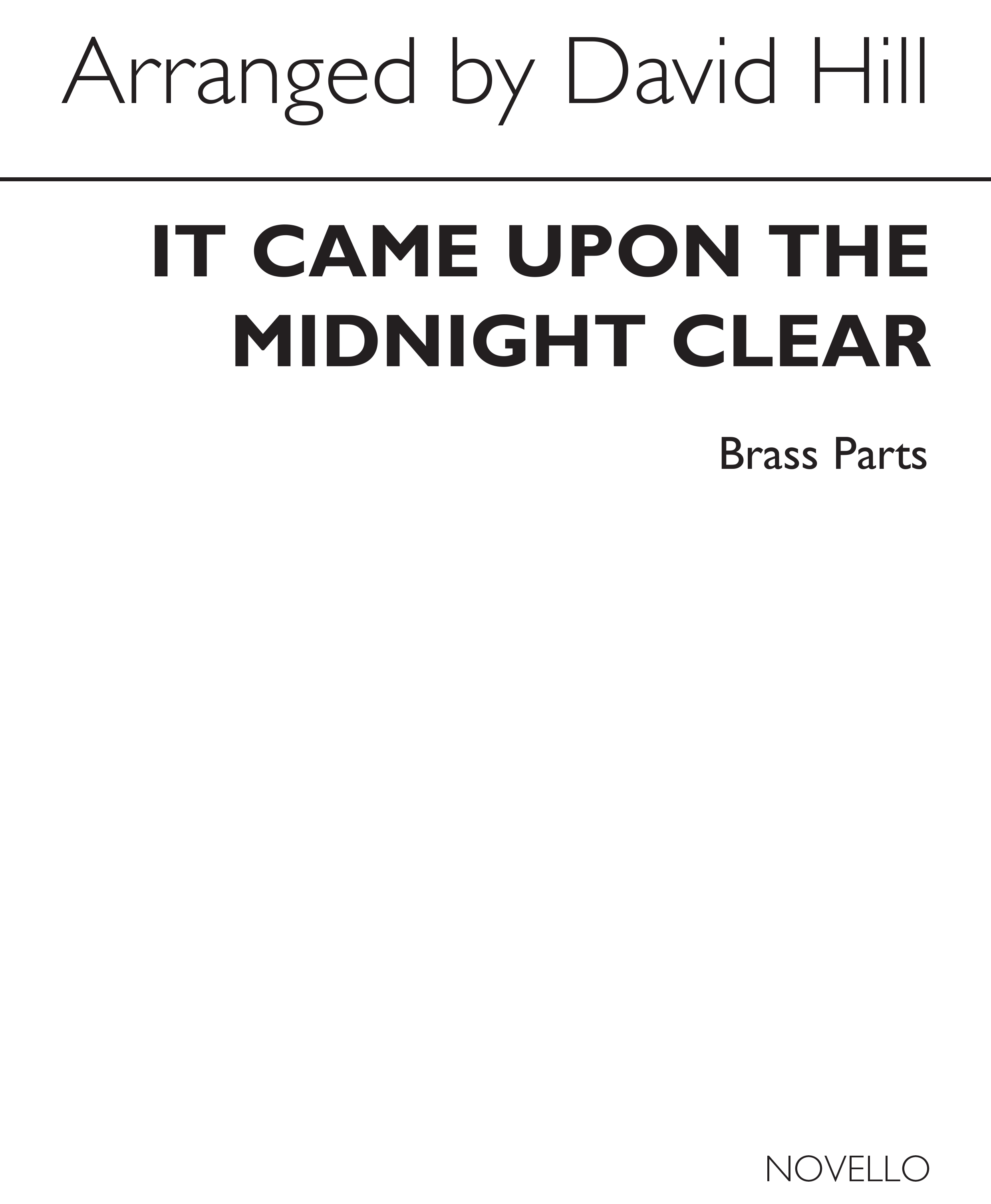 David Hill: It Came Upon The Midnight Clear (Brass Parts)