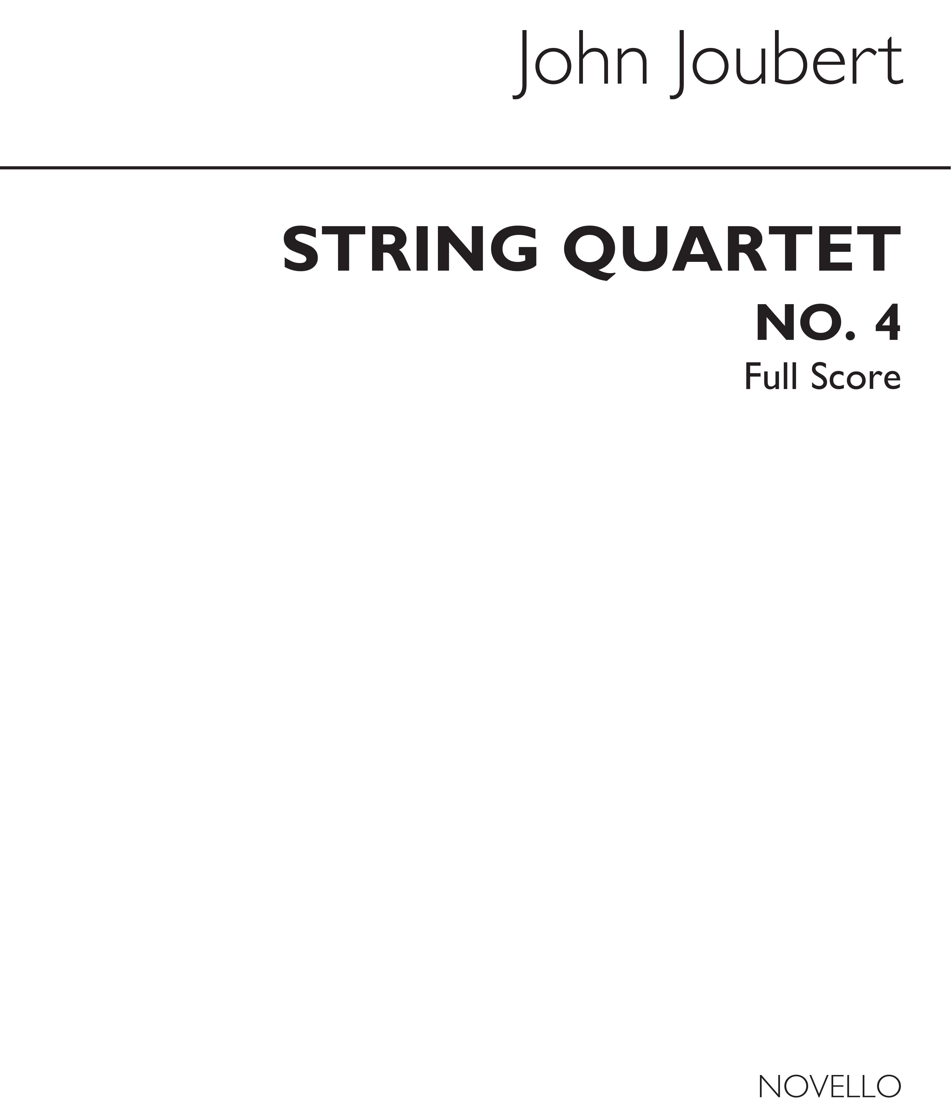 Joubert, J String Quartet No 4 Op121 Score (Quartetto Classico)