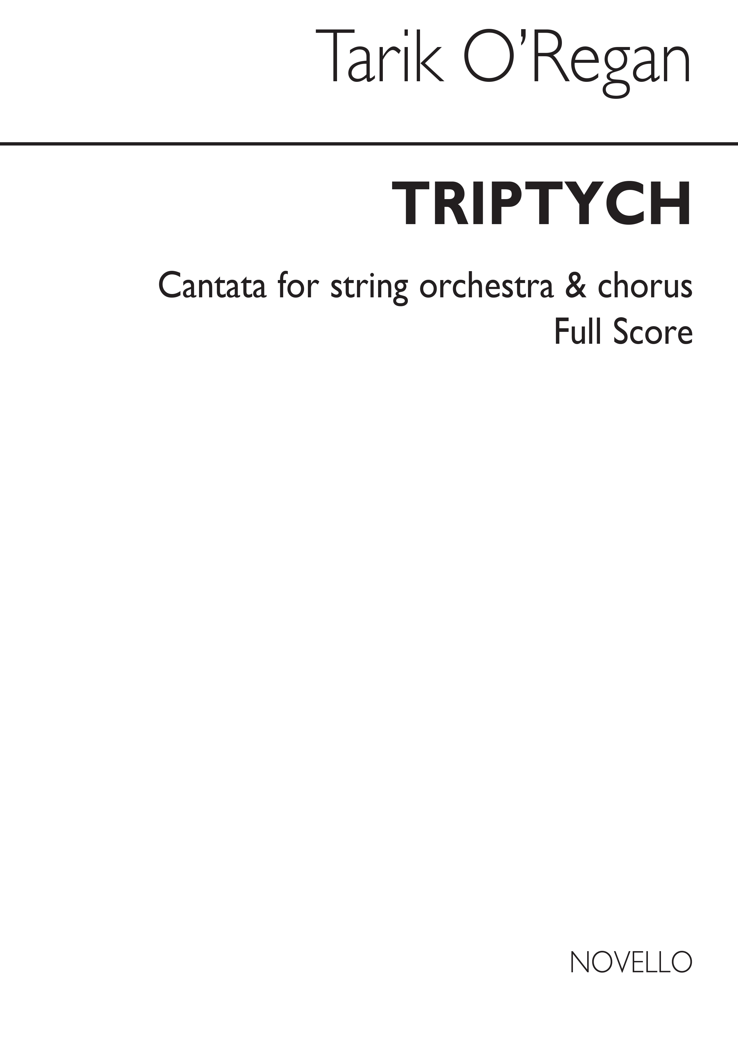 Tarik O'Regan: Triptych (Study Score)