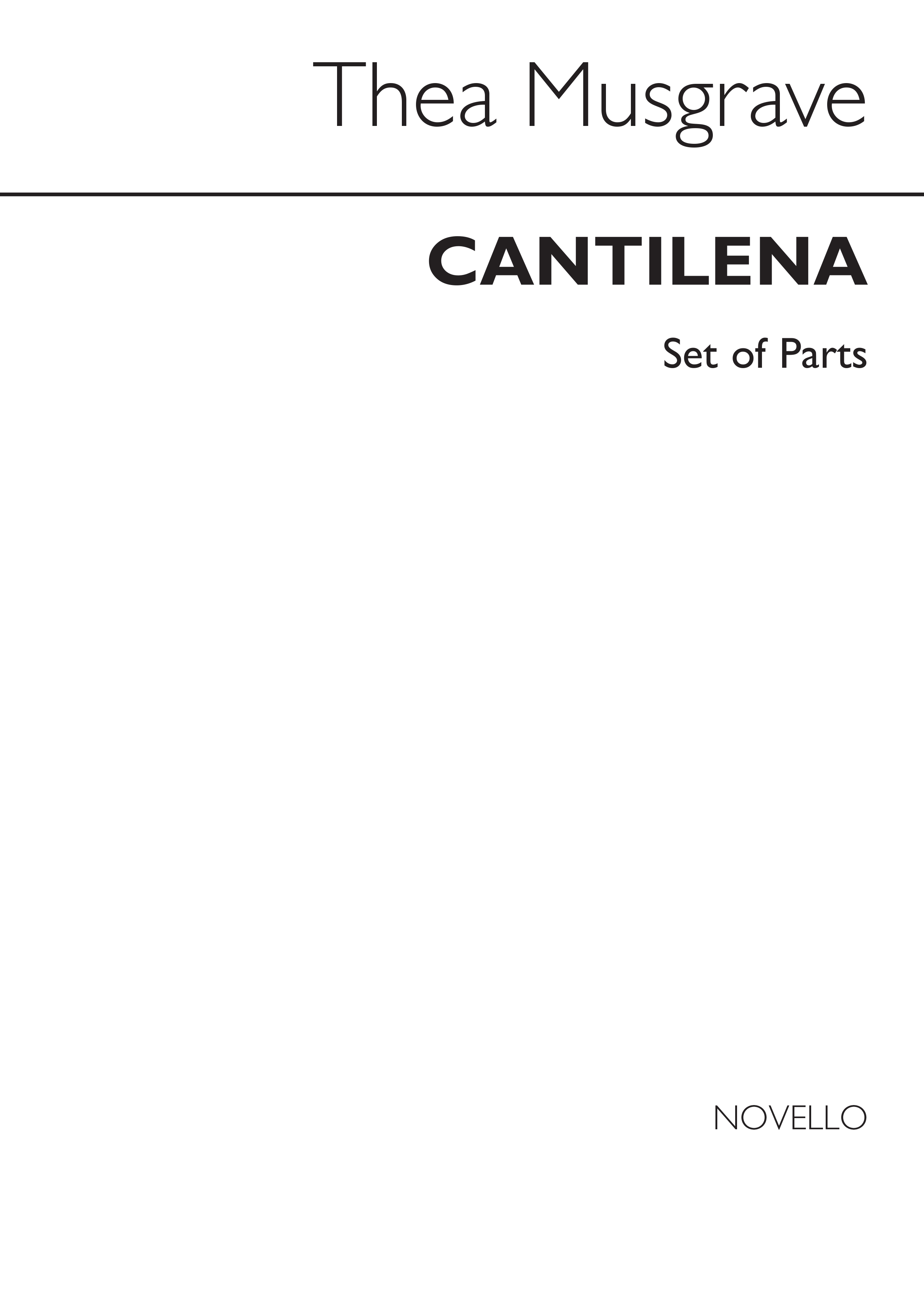 Thea Musgrave: Cantilena For Oboe Quartet (Parts)