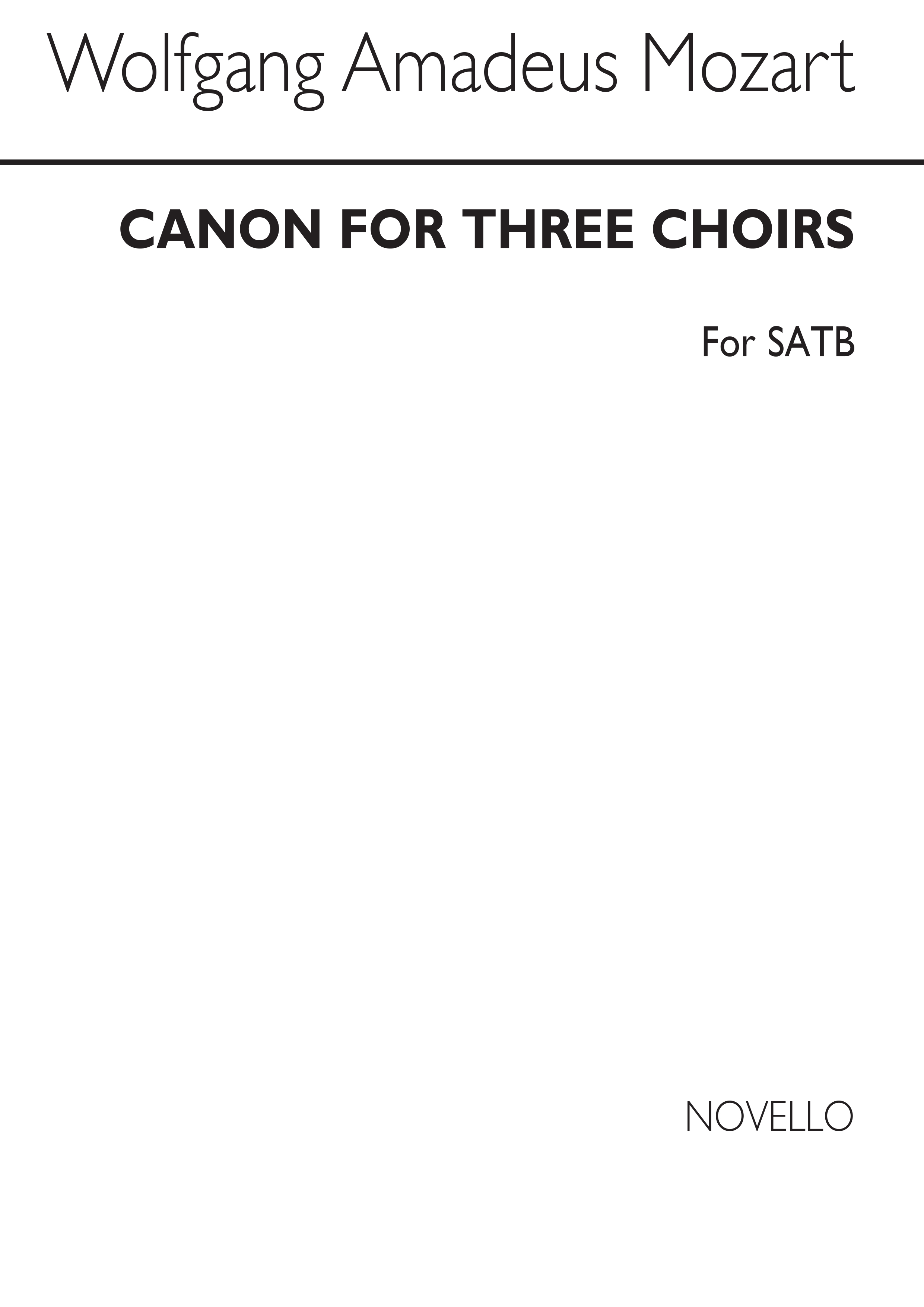 W.A.Mozart: Canon For Three Choirs