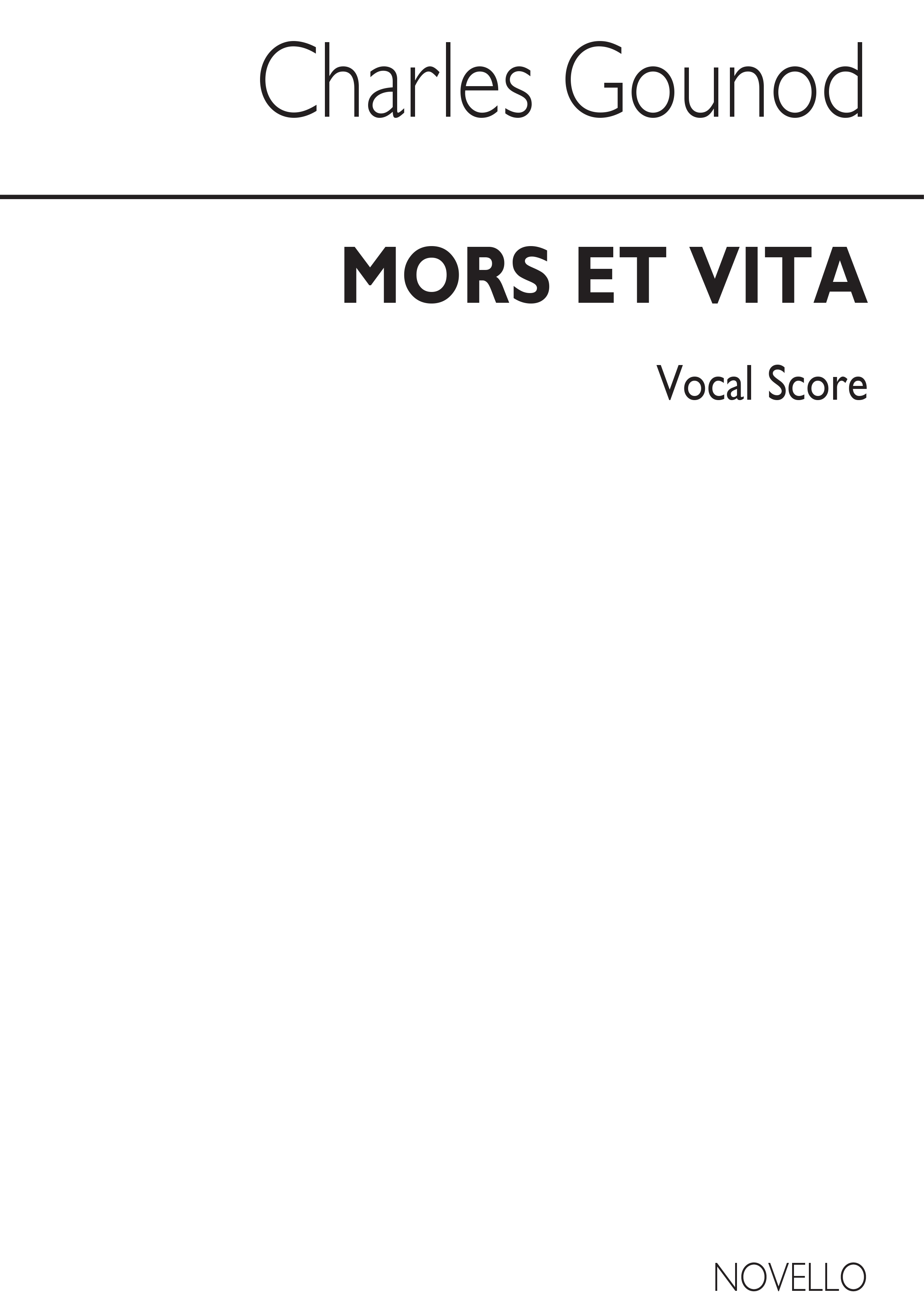 Charles Gounod: Mors Et Vita (Vocal Score)