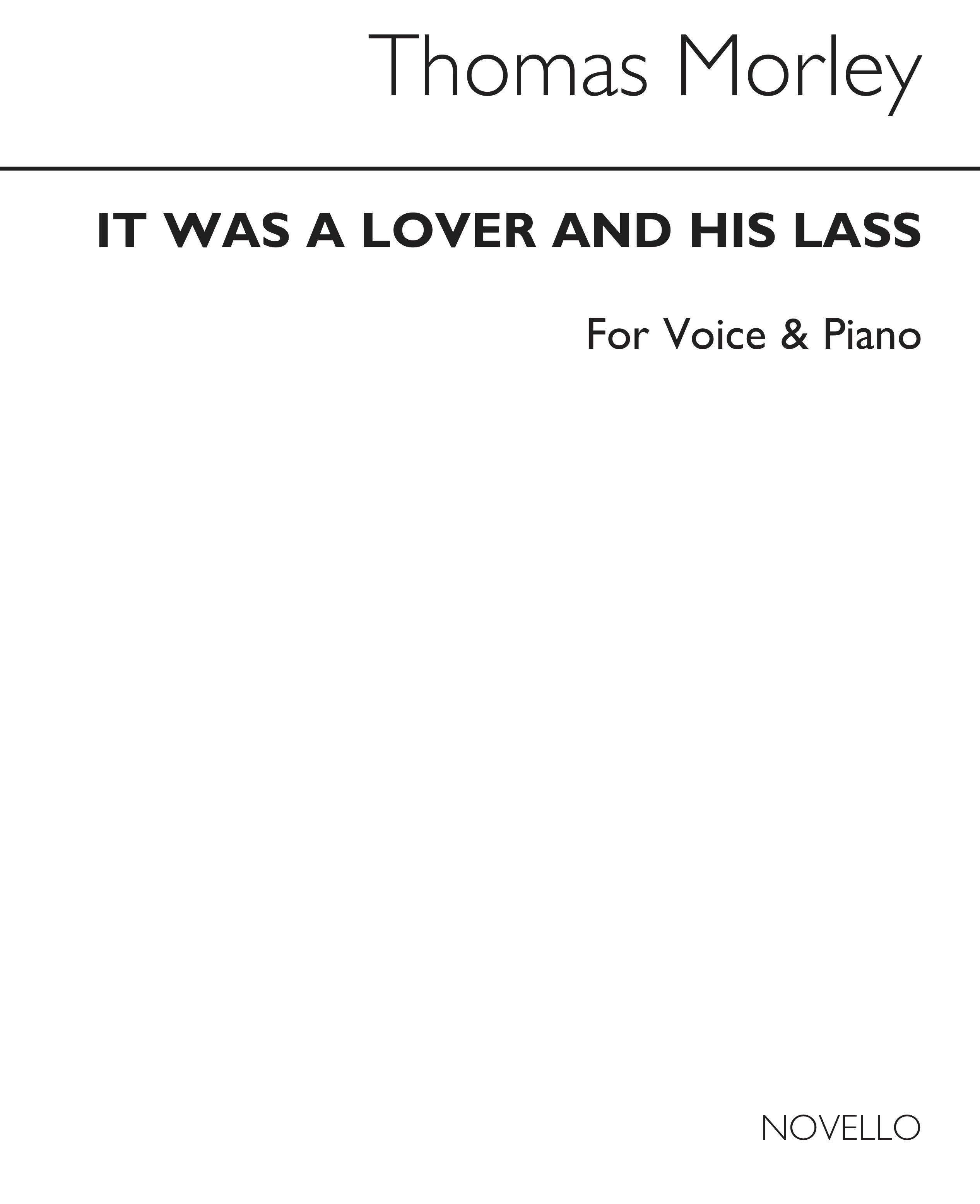 Thomas Morley: It Was A Lover And His Lass (Voice/PIano) Arr. Diack