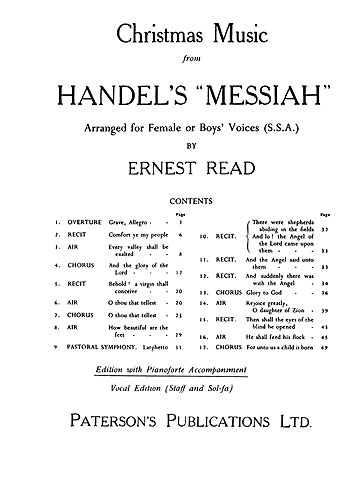 G.F. Handel: Christmas Music From Messiah (SSA)