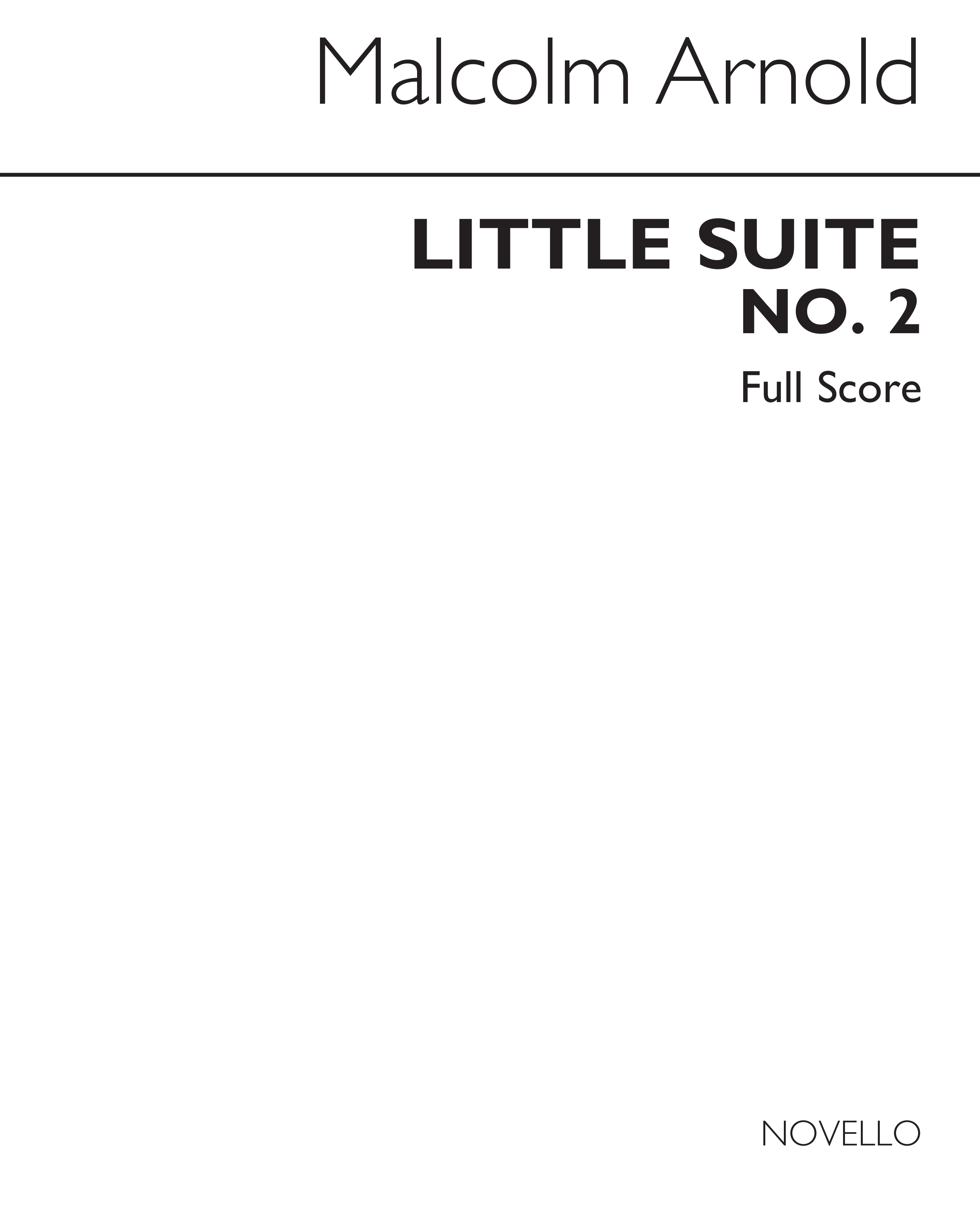 Malcolm Arnold: Little Suite For Orchestra No.2 Op.78 (Score)