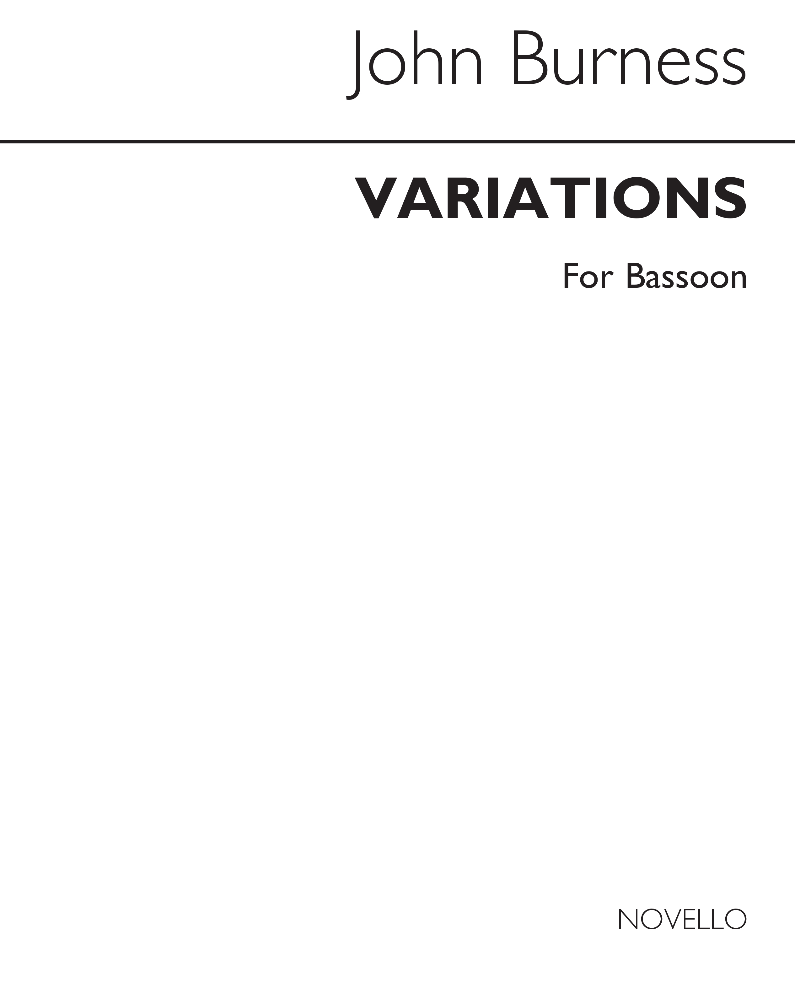 John Burness: Variations For Bassoon Solo