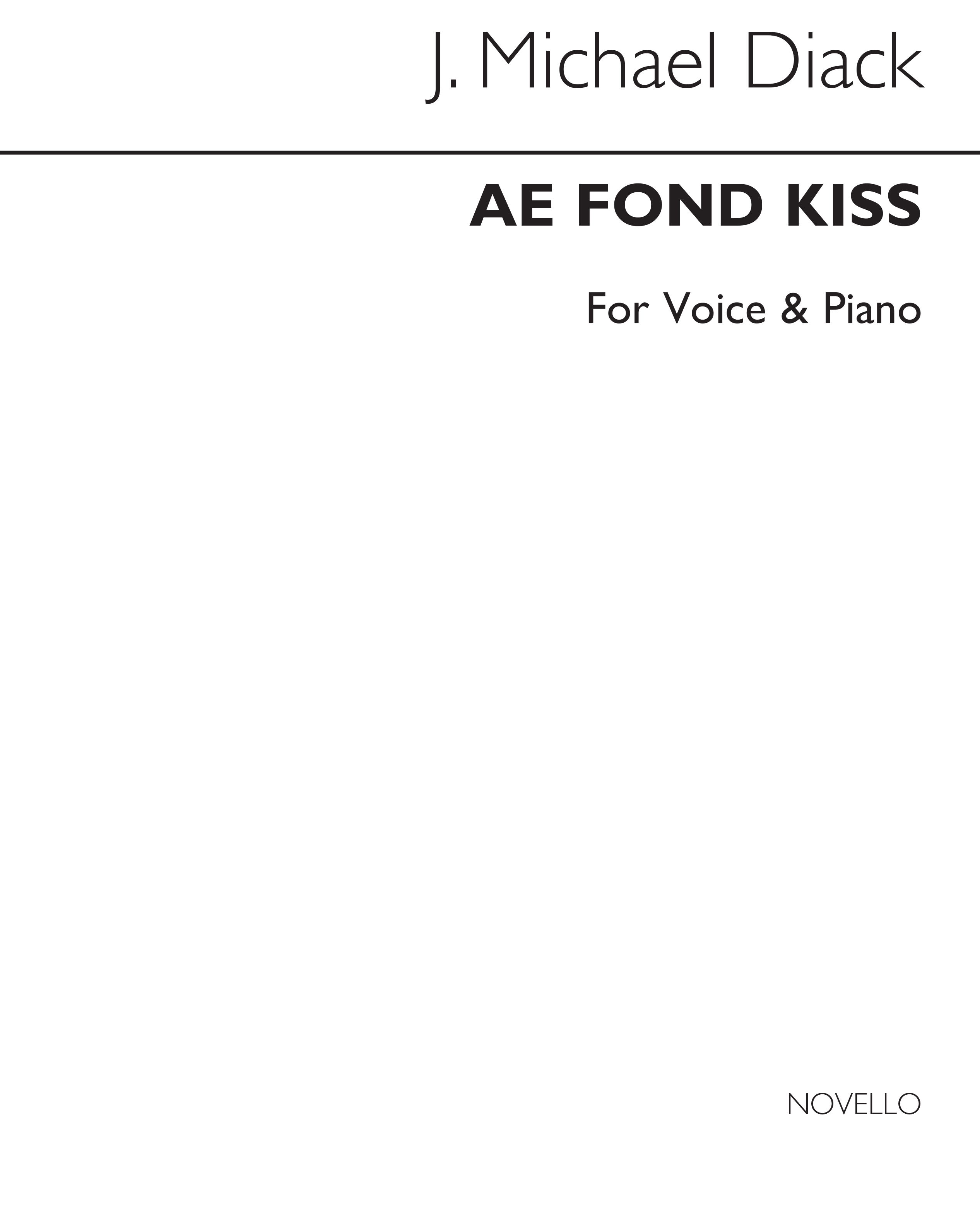 Diack Ae Fond Kiss Voice/Piano