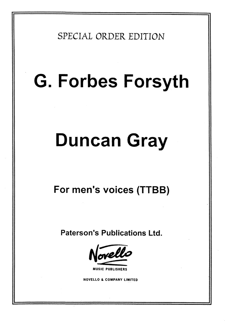 Forsyth Duncan Gray Ttbb/Pf