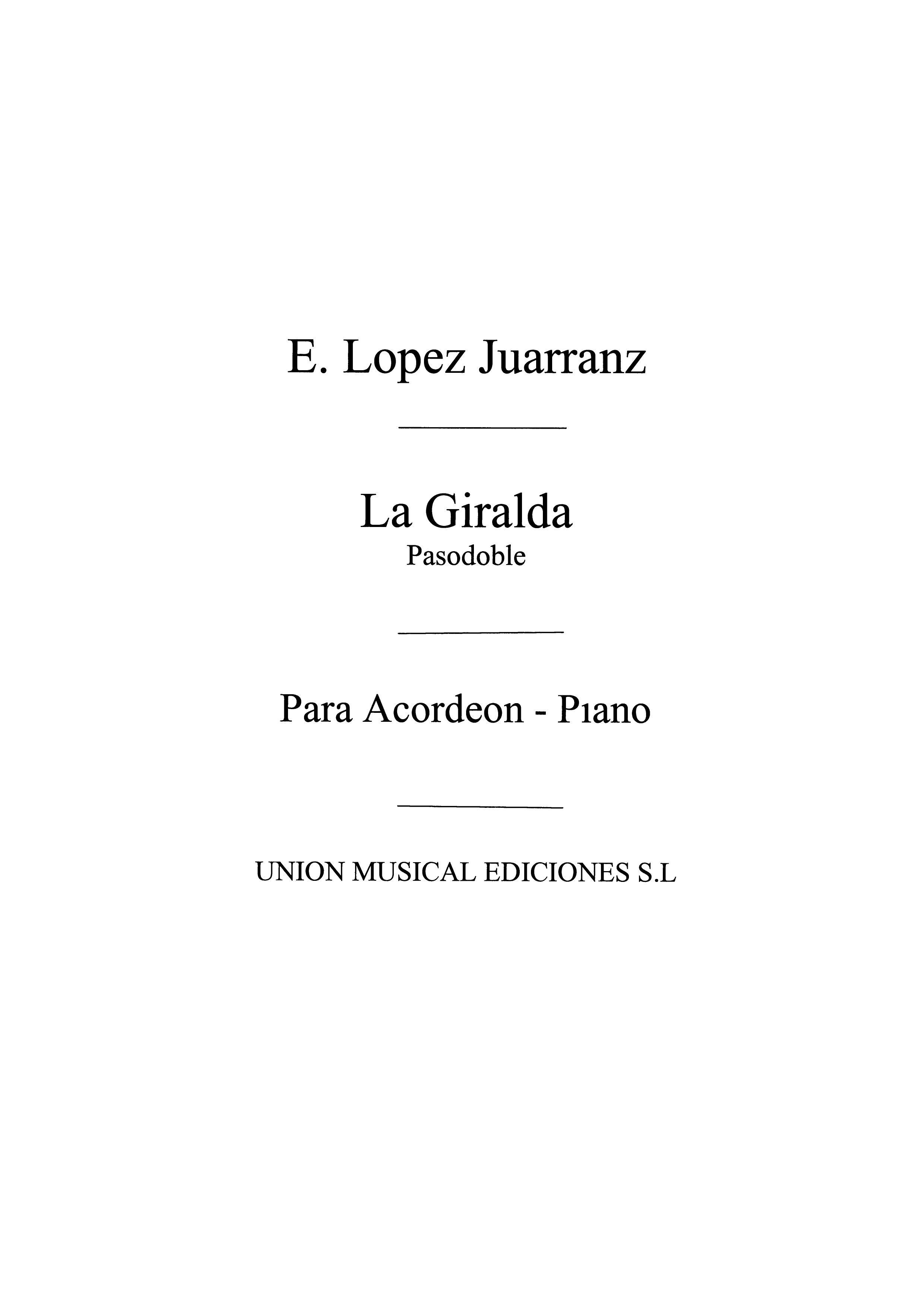 Juarranz: La Giralda, Pasodoble (Biok) for Accordion