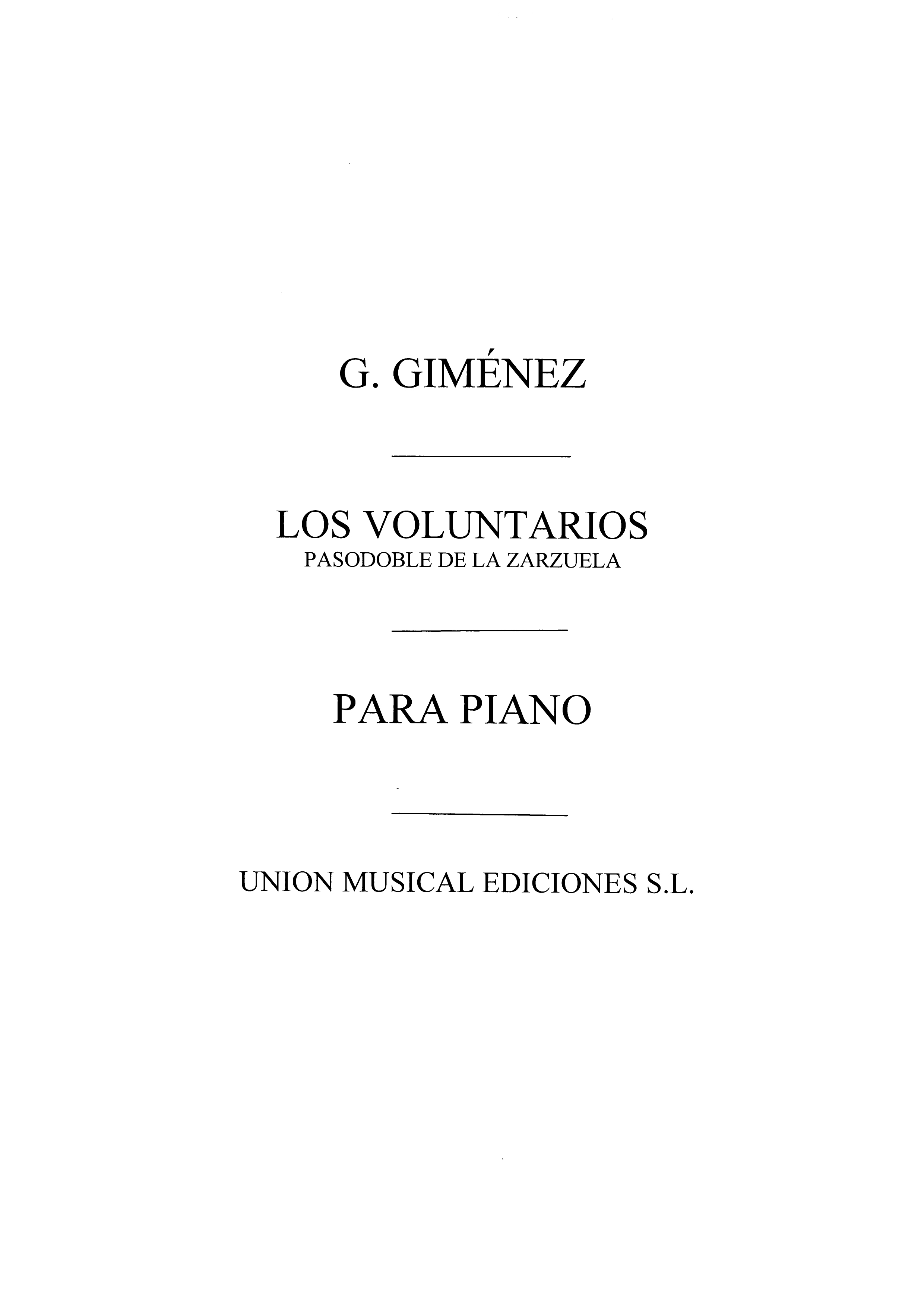 Gimenez: Los Voluntarios, Pasodoble (Biok) for Accordion