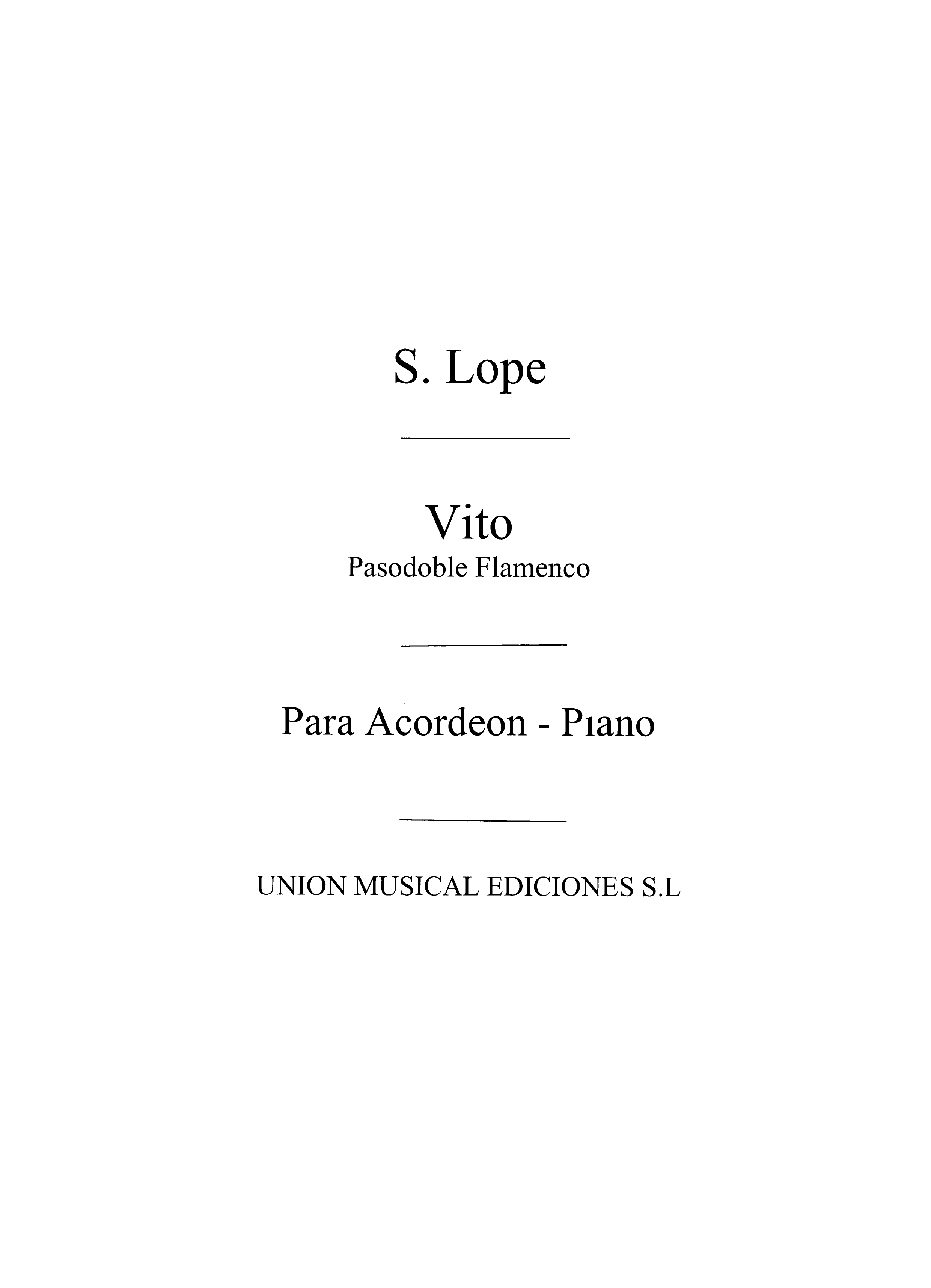 Lope Vito, Pasodoble (Biok) for Accordion