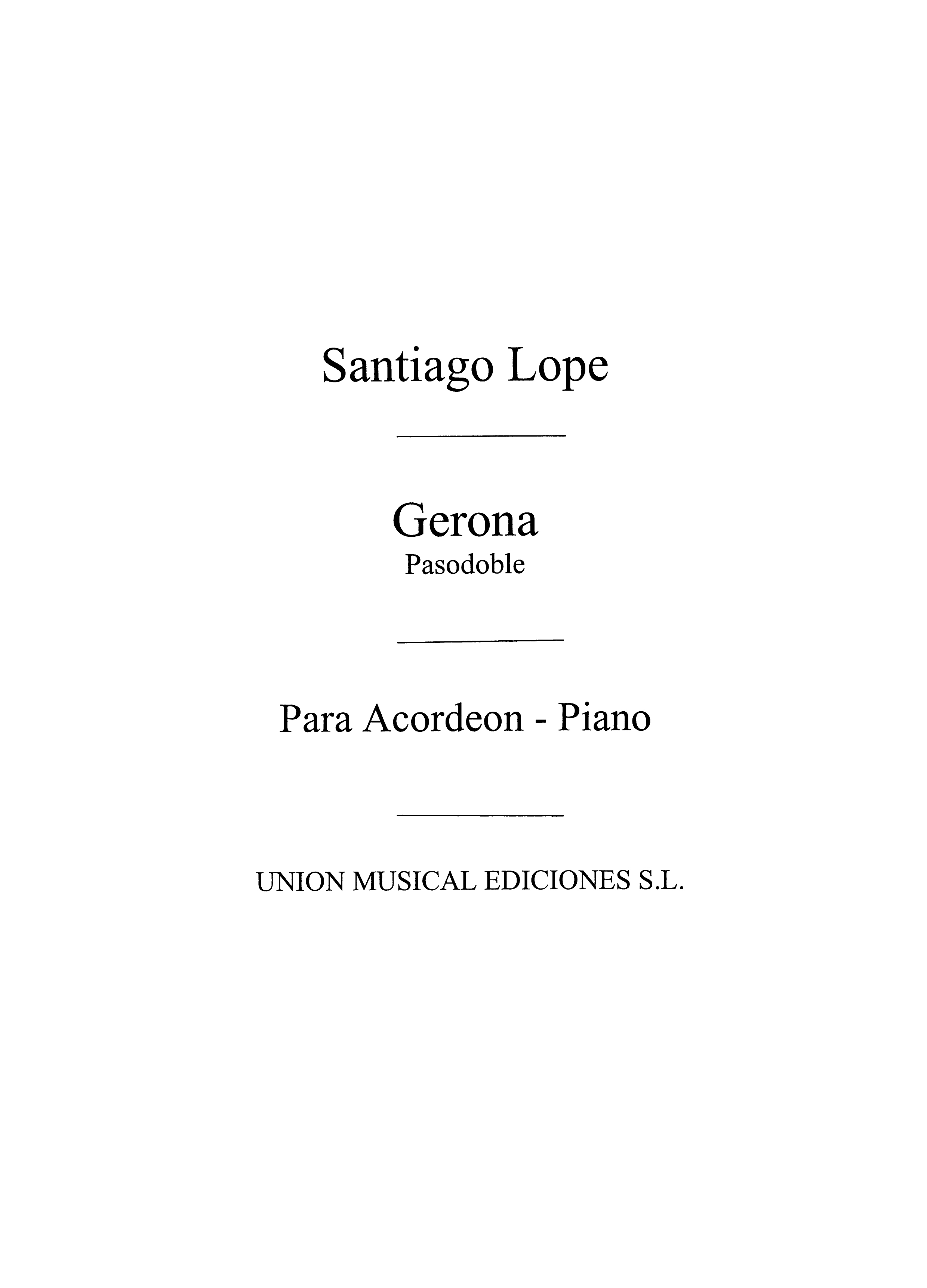 Lope: Gerona, Pasodoble (Biok) for Accordion