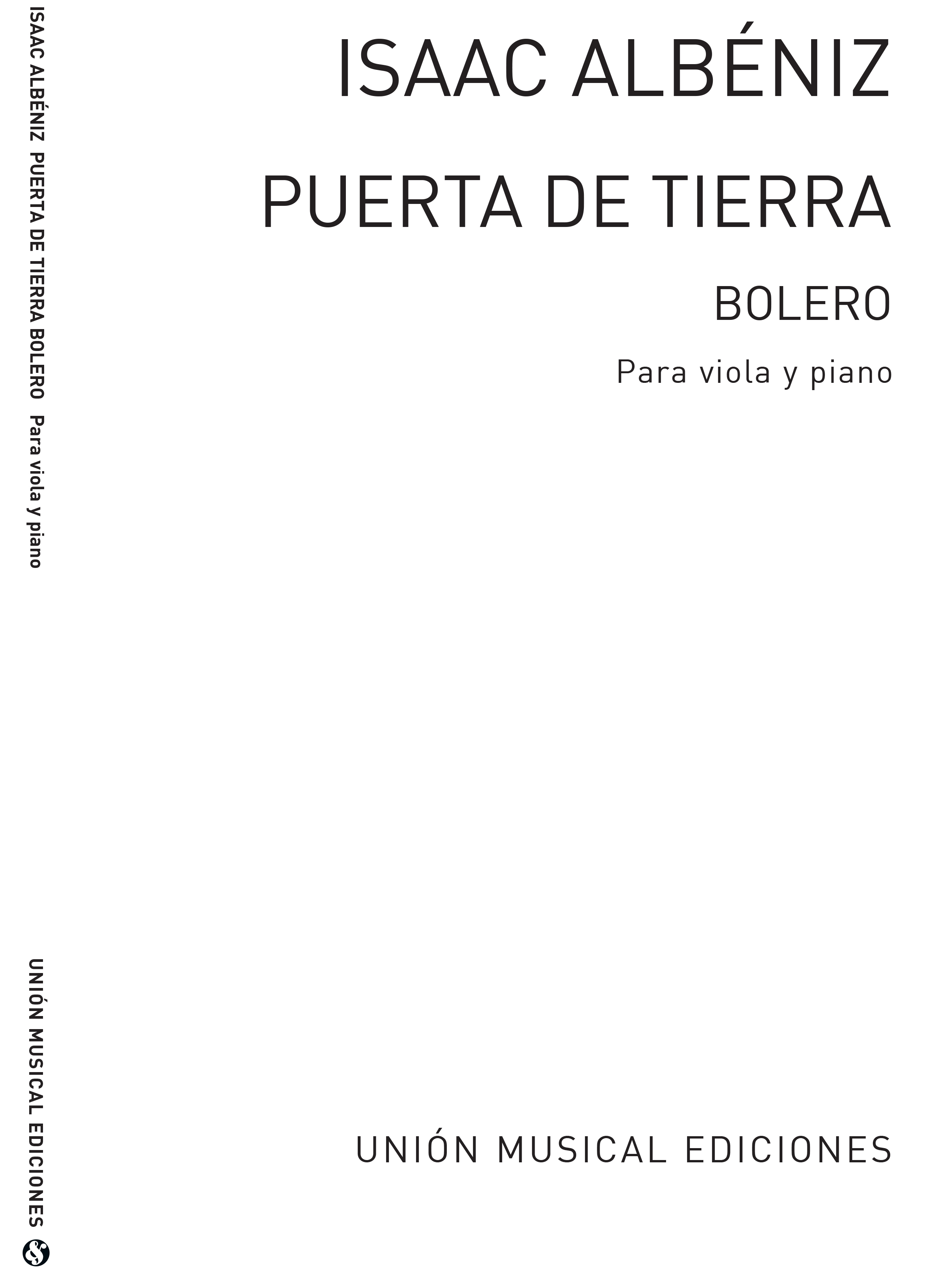 Isaac Manuel Francisco Albeniz: Puerta De Tierra-Bolero (Viola/Piano)