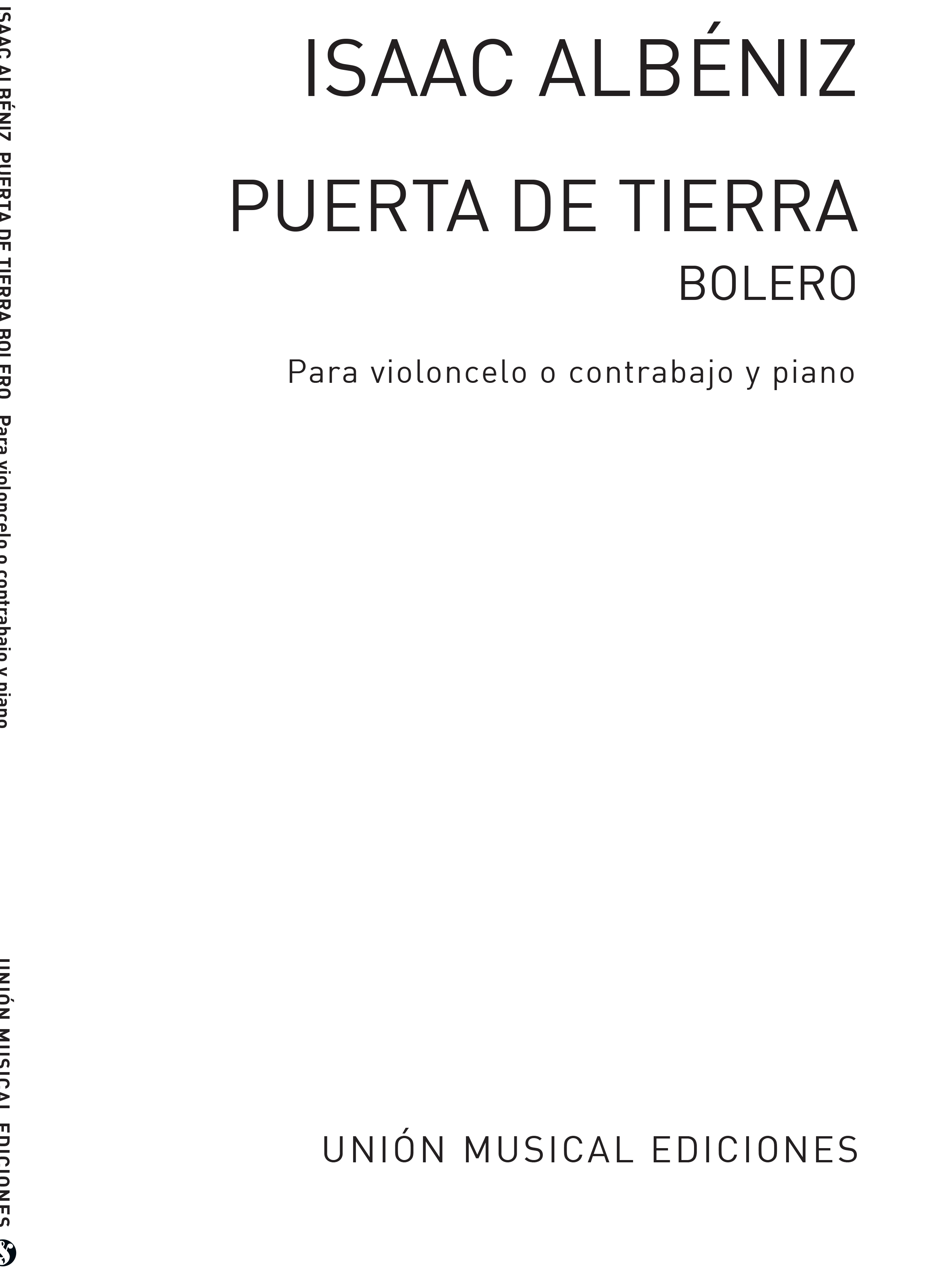 Albeniz: Puerta de Tierra Bolero (Amaz) for Cello and Piano