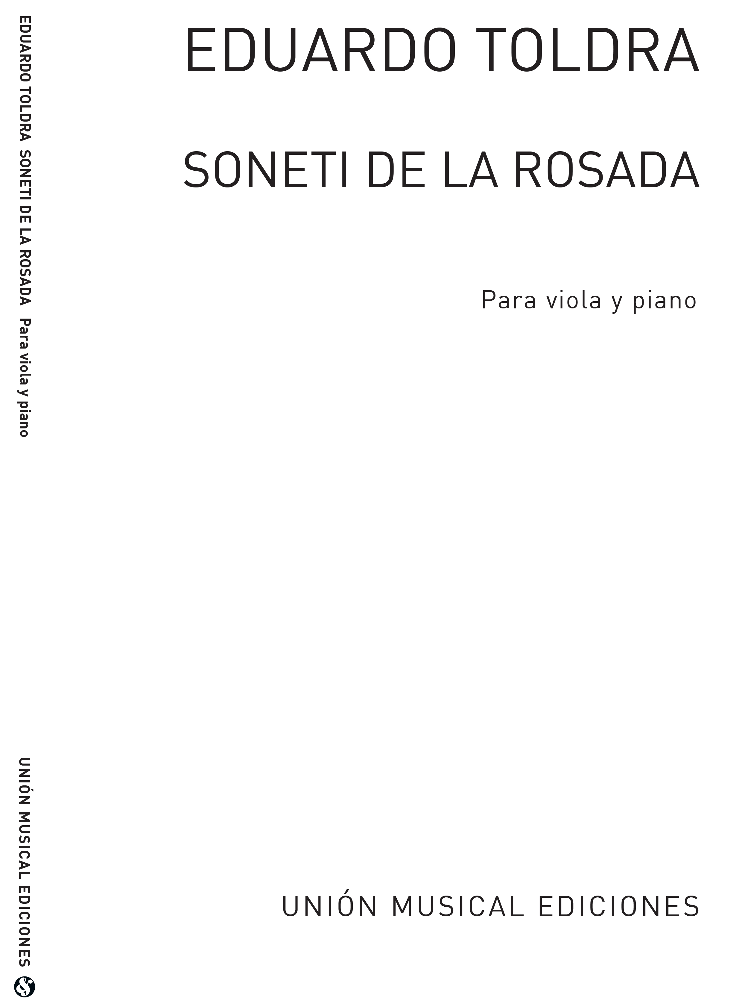 Toldra: Soneti De La Rosada (Amaz) for Viola and Piano