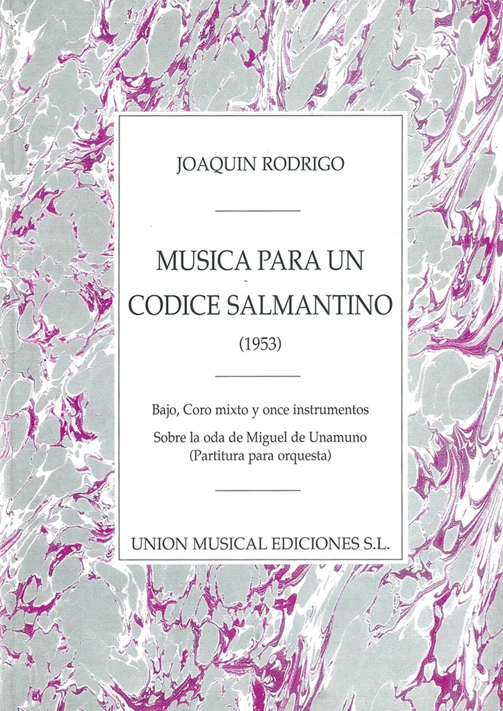 Musica Para Un Codice Salmantino (SATB/Orchestra)