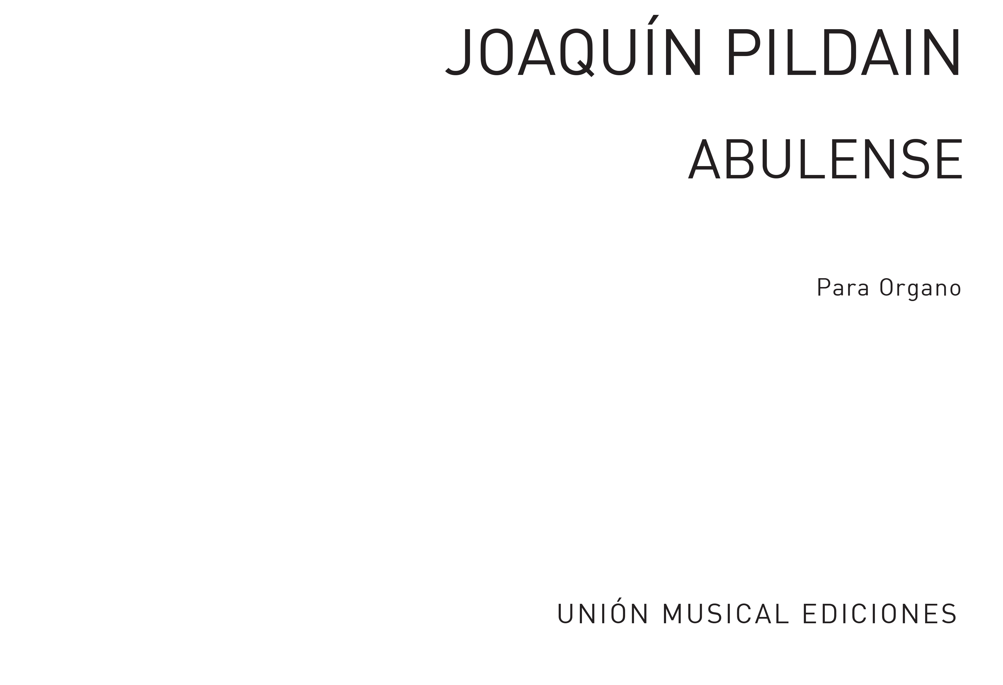 Pildain: Abulense for Organ