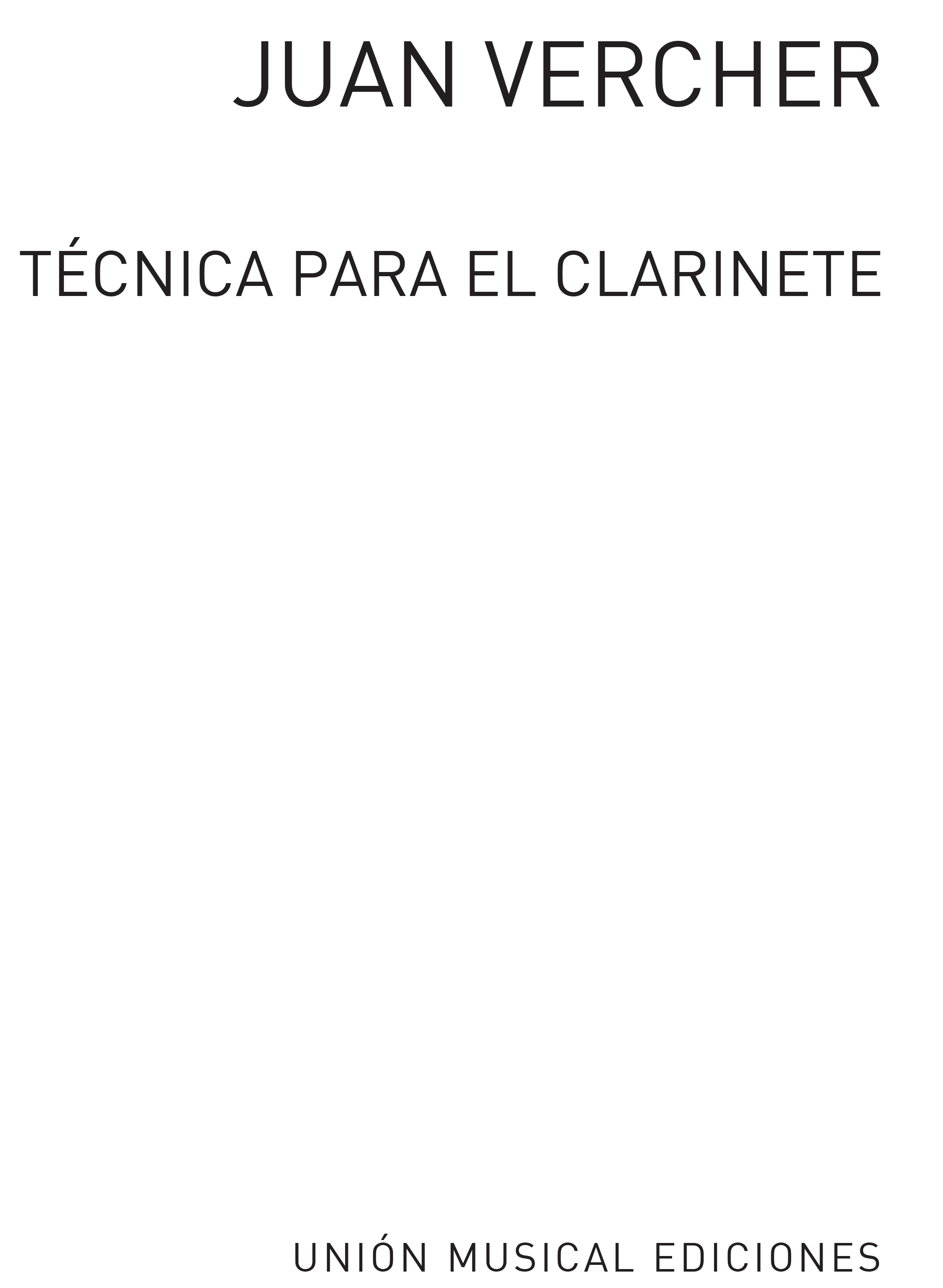 Vercher Tecnica Para El Clarinete