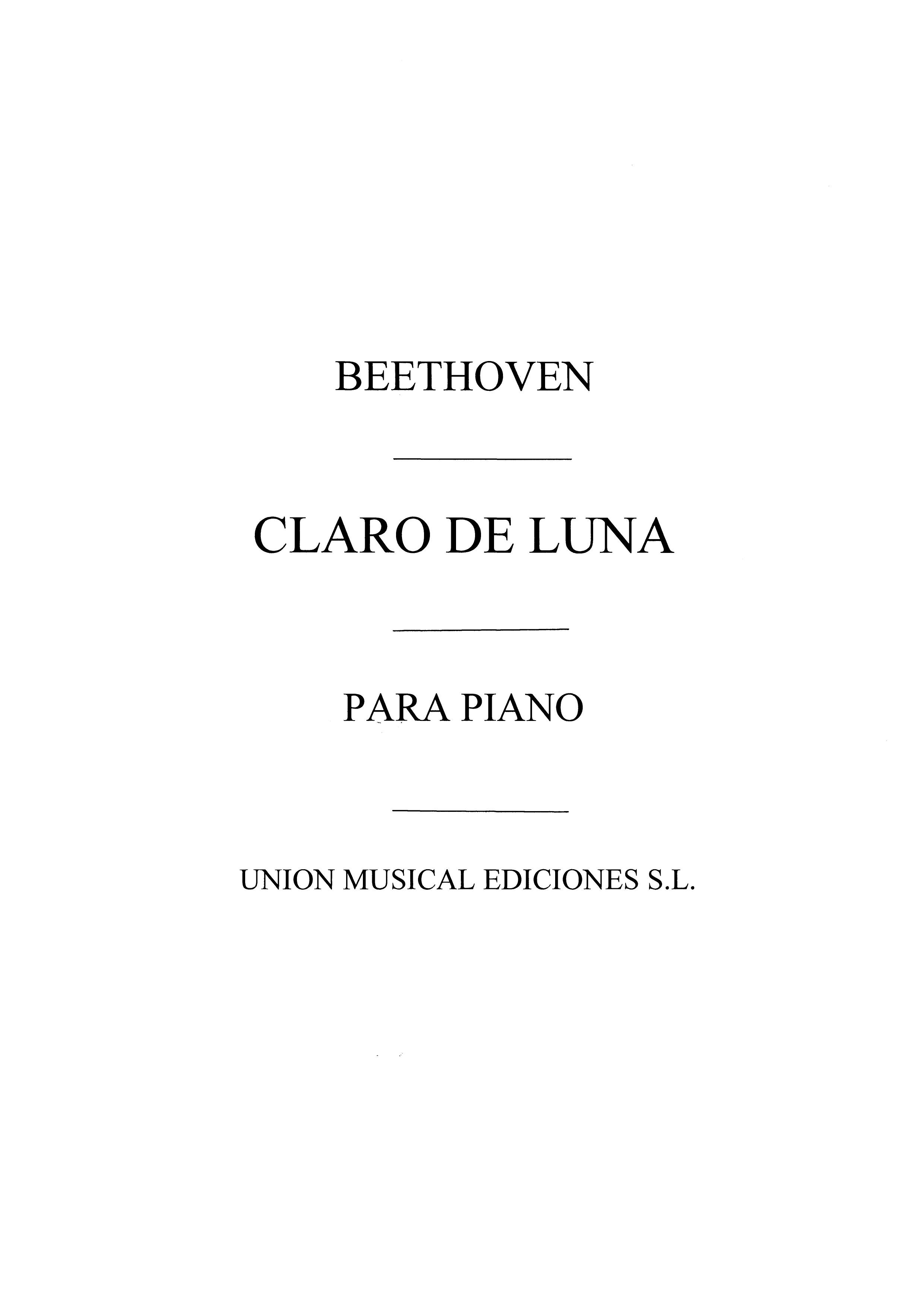 Beethoven: Adagio De La Sonata Claro De Luna