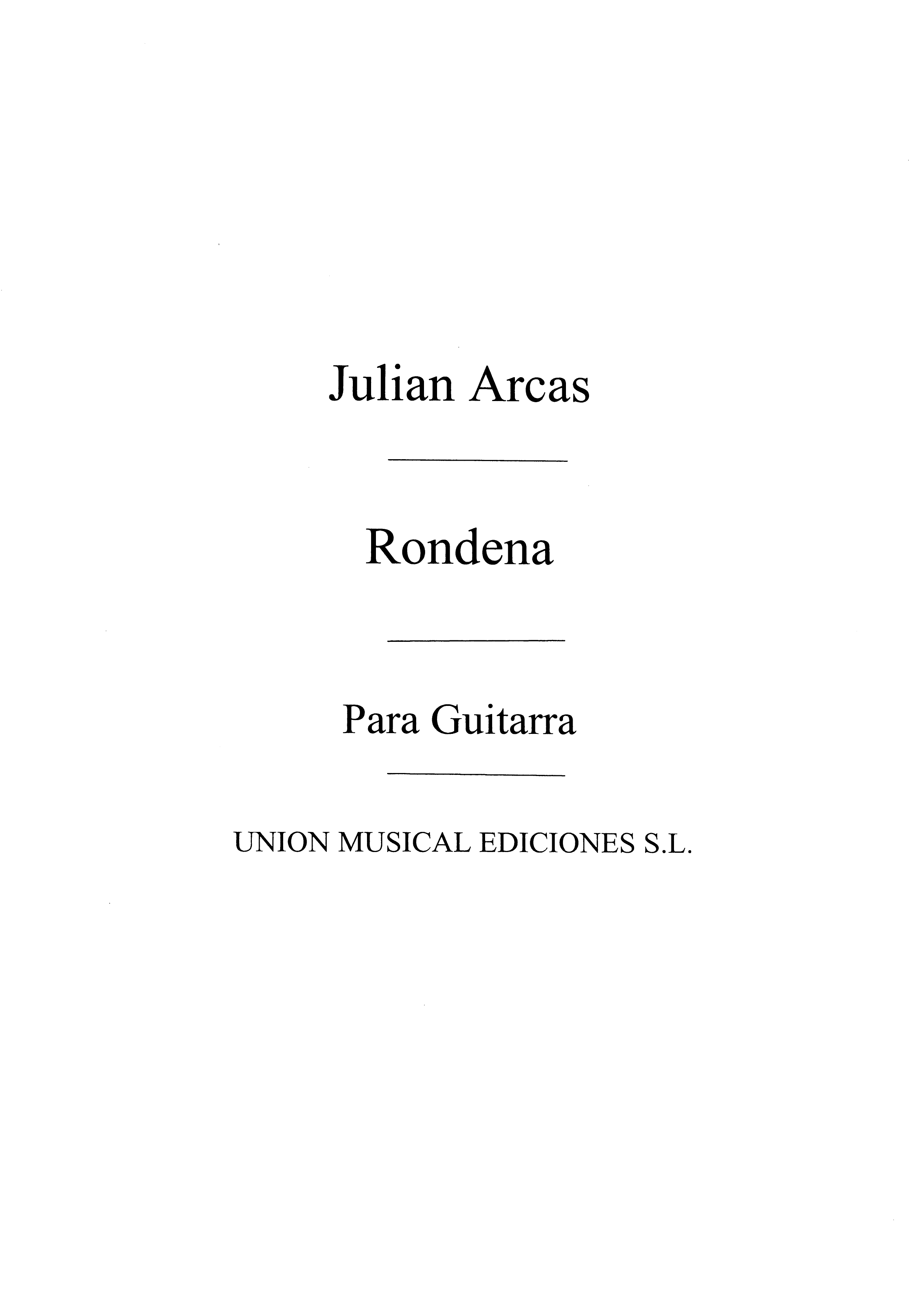 Arcas: Rondena for Guitar