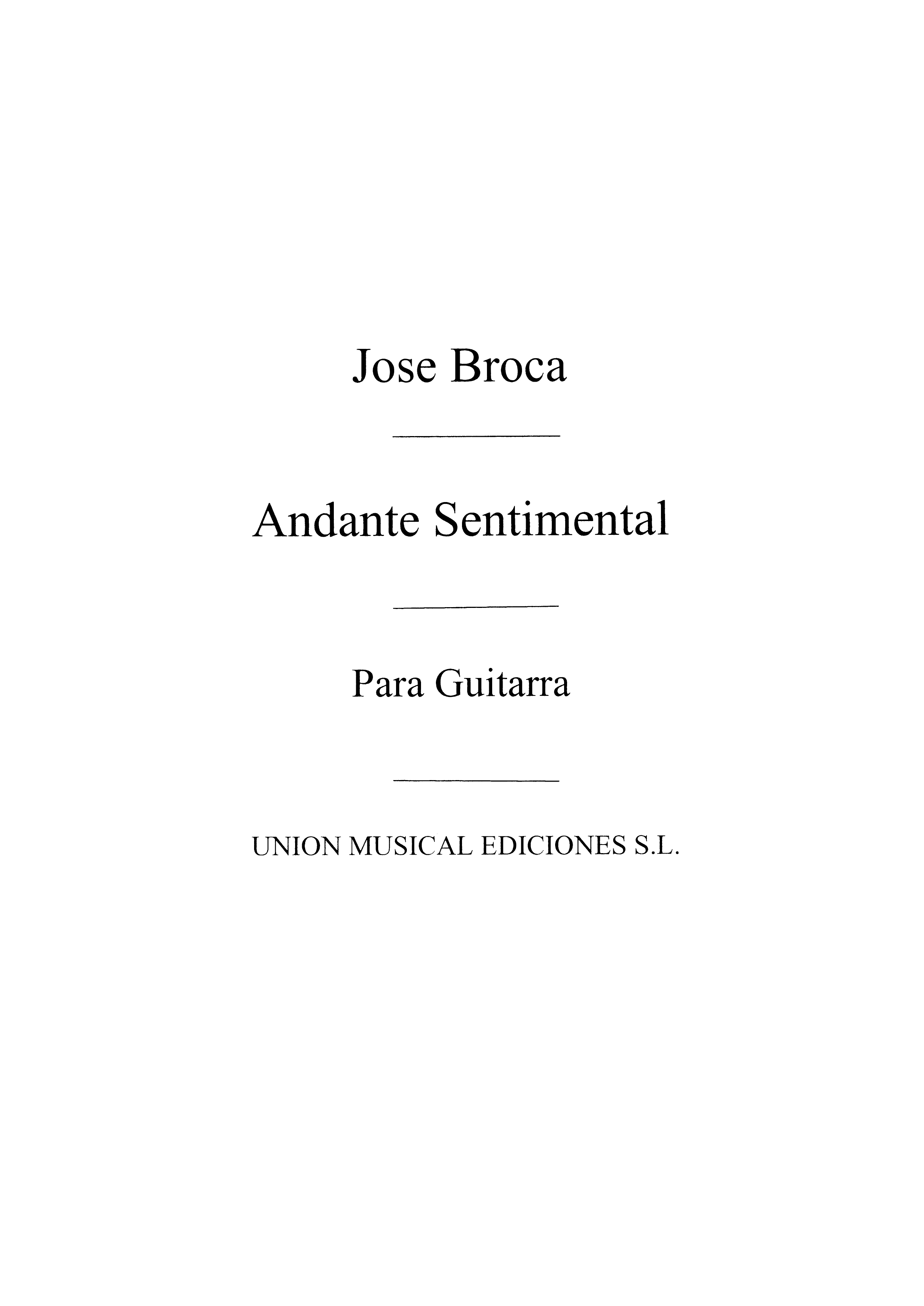 Broca: Andante Sentimental (Balaguer) Guitar