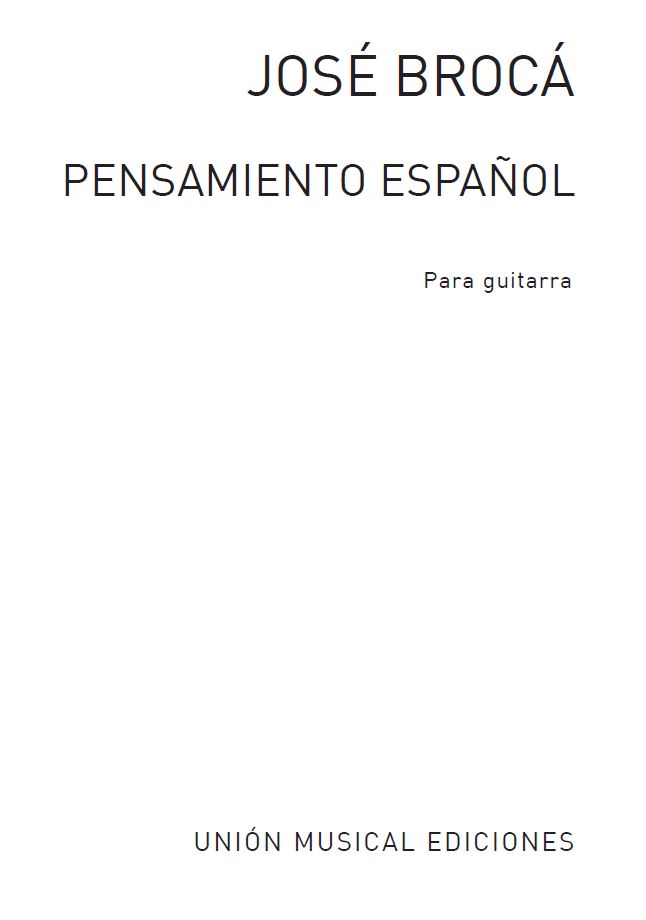 Broca: Pensamiento Espanol (Balaguer) for Guitar