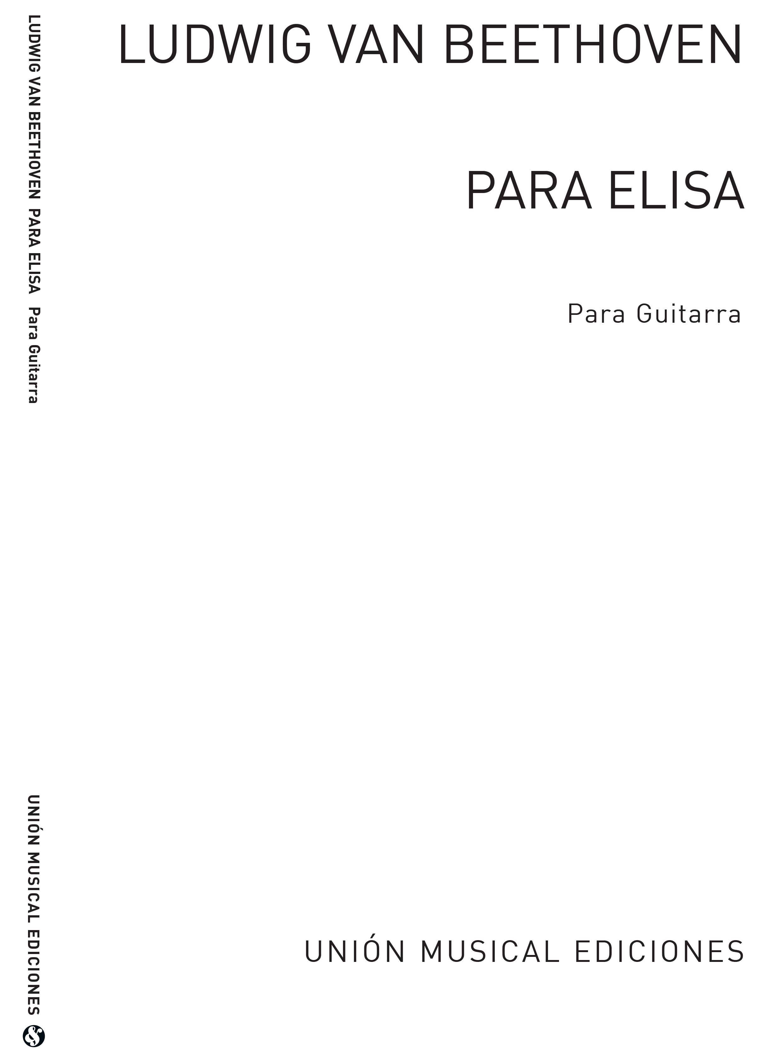 Beethoven: Para Elisa Hoja De Album (Miguel Angel) Guitar