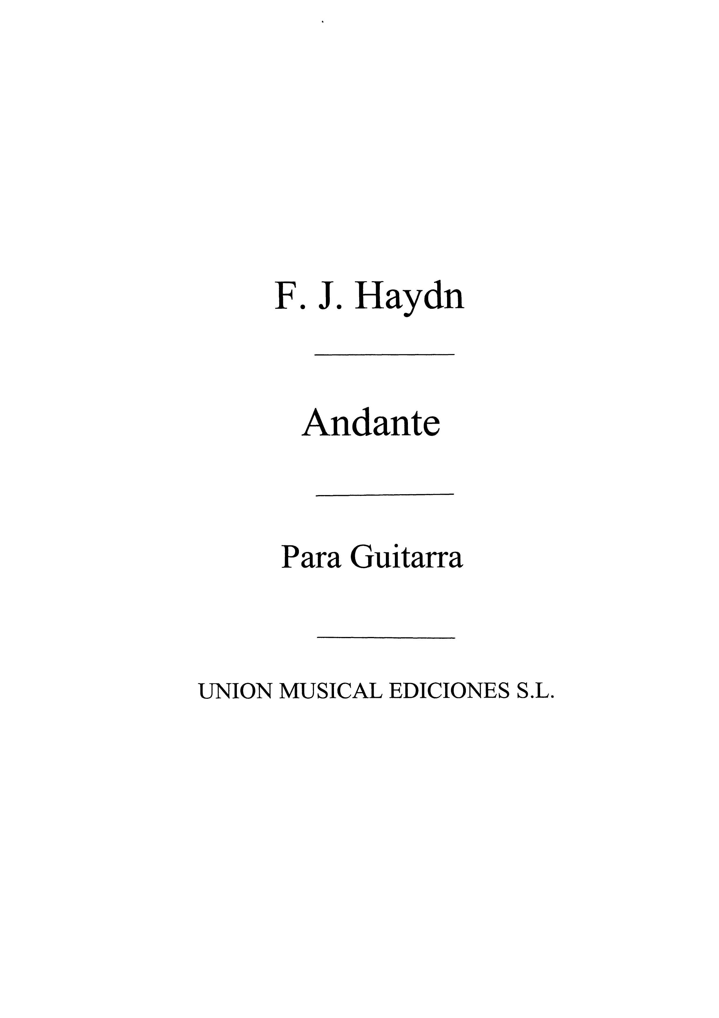 Haydn: Andante (Tarrega) Guitar