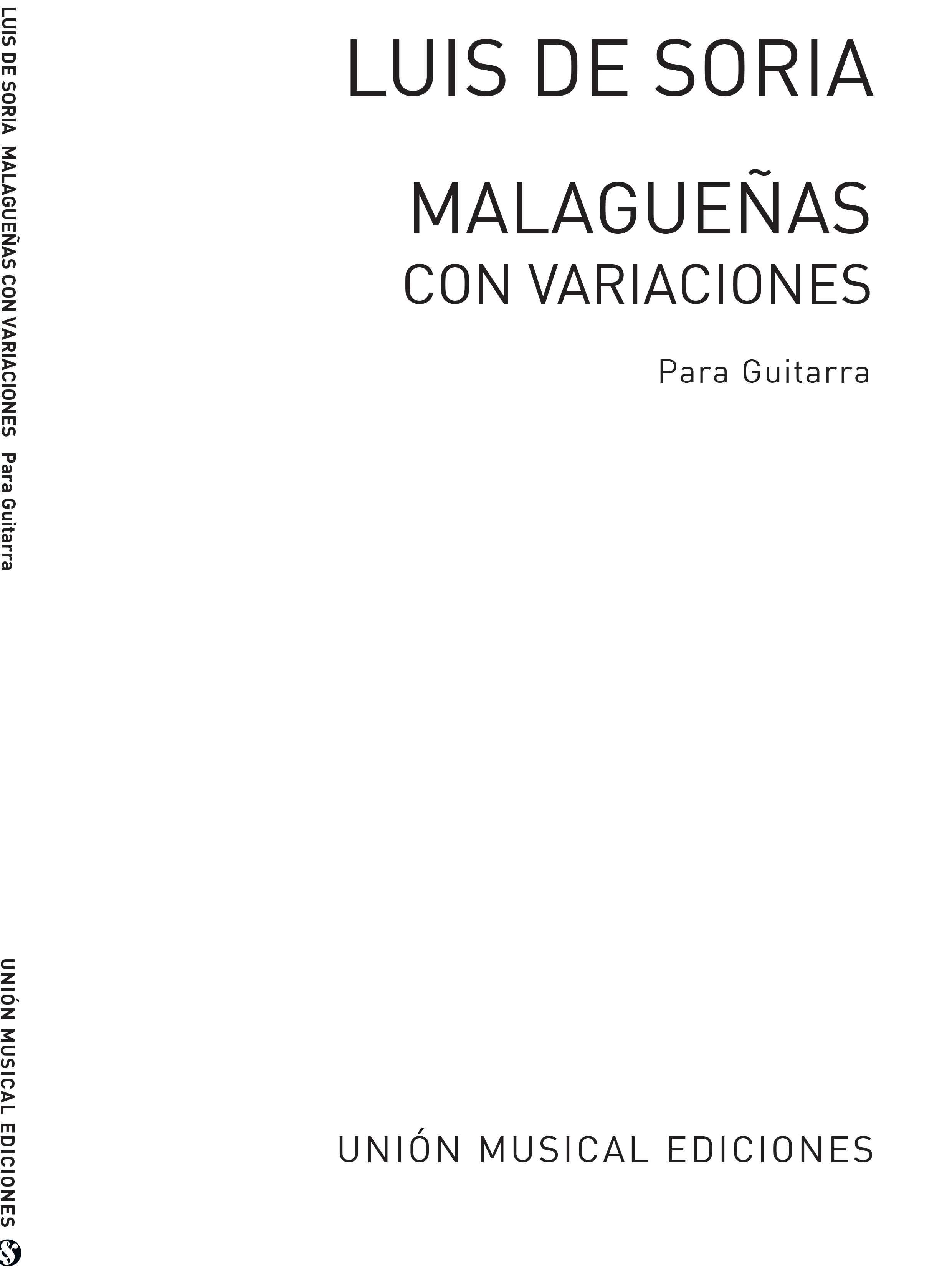 Soria: Malaguenas Con Variaciones for Guitar