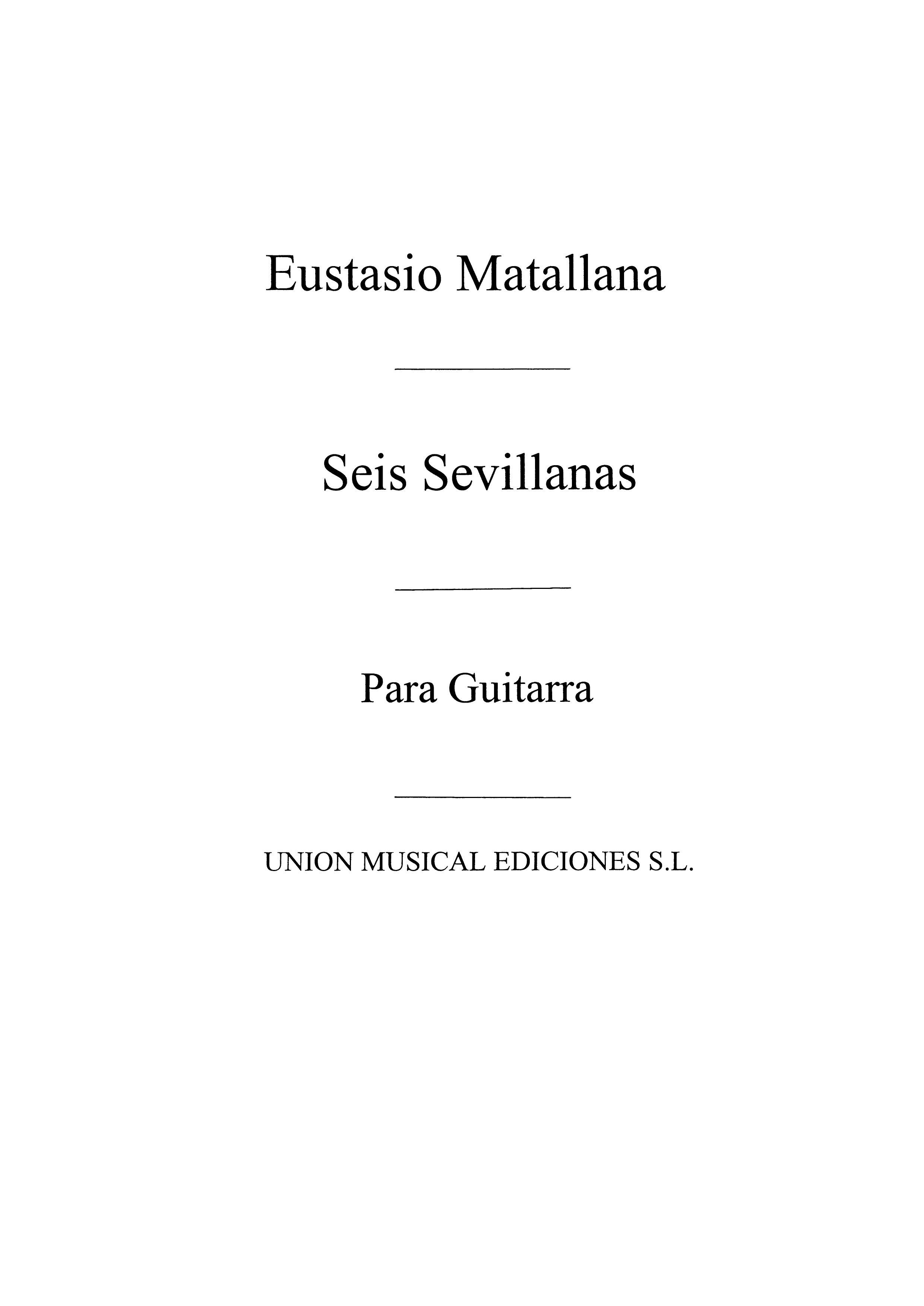 Matallana: Seis Sevillanas No.3 From Bailes Populares Espanoles for Guitar