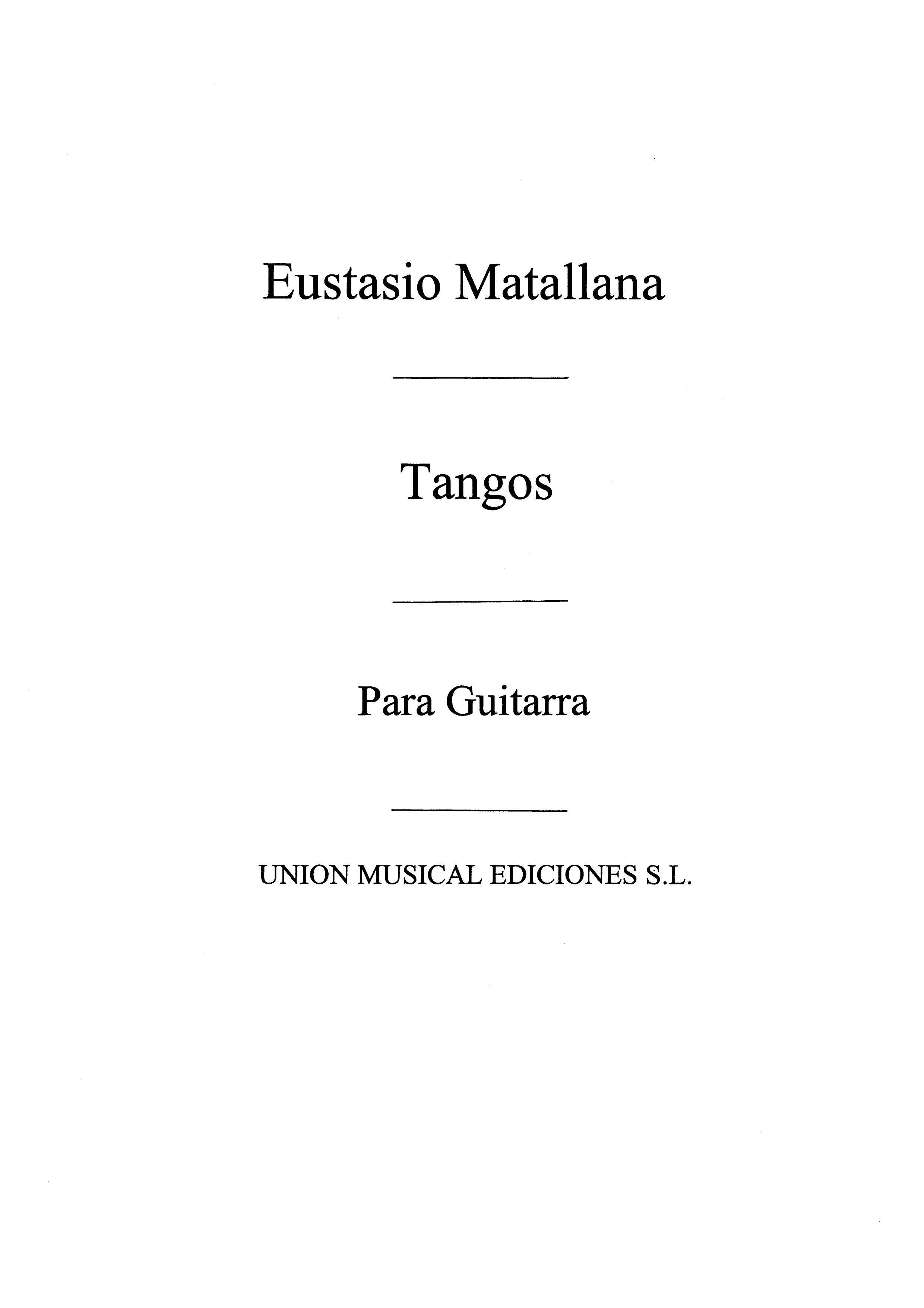 Matallana: Seis Tangos No.4 From Bailes Populares Espanoles for Guitar