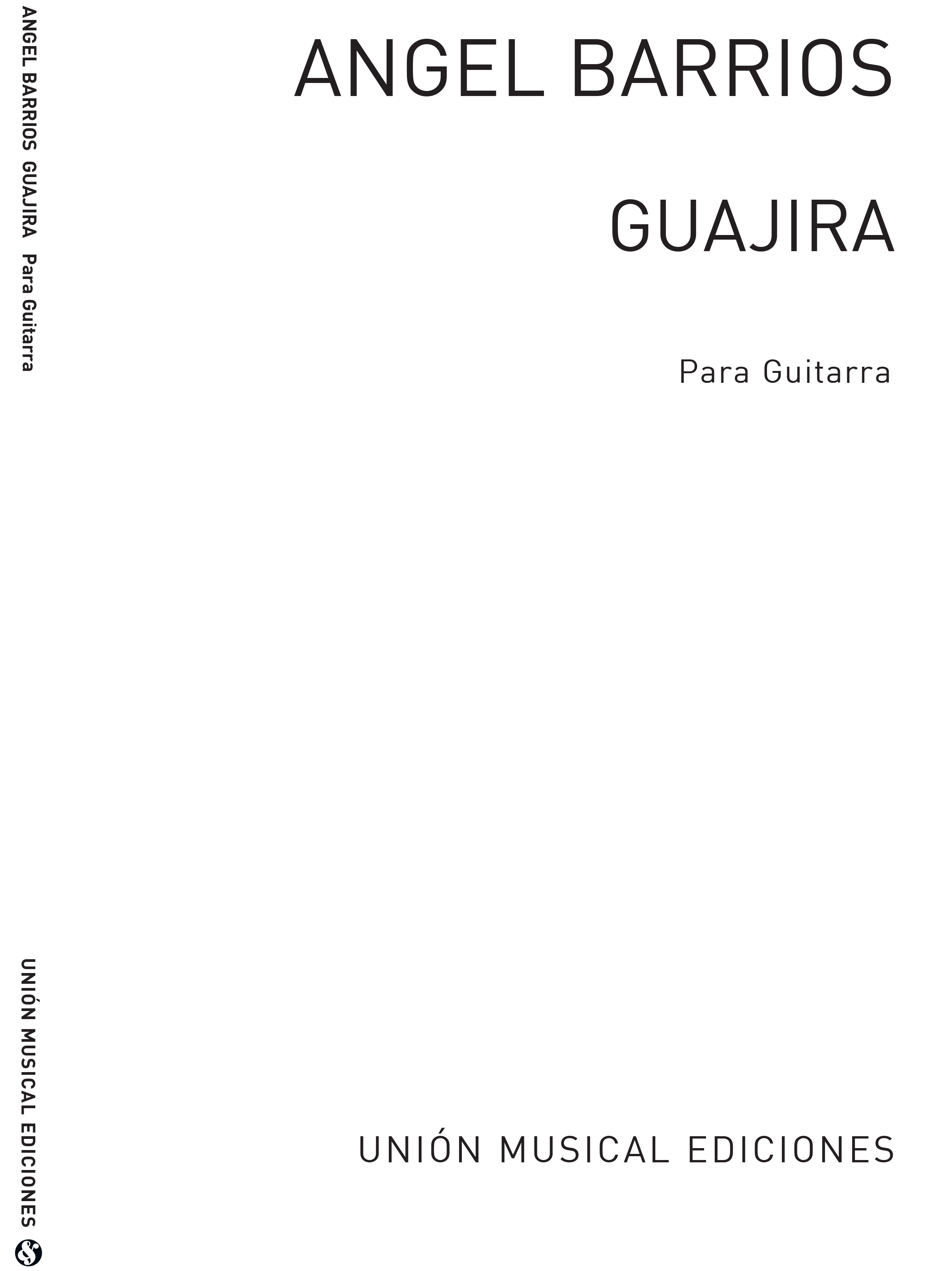 Barrios: Guajira (Azpiazu) for Guitar