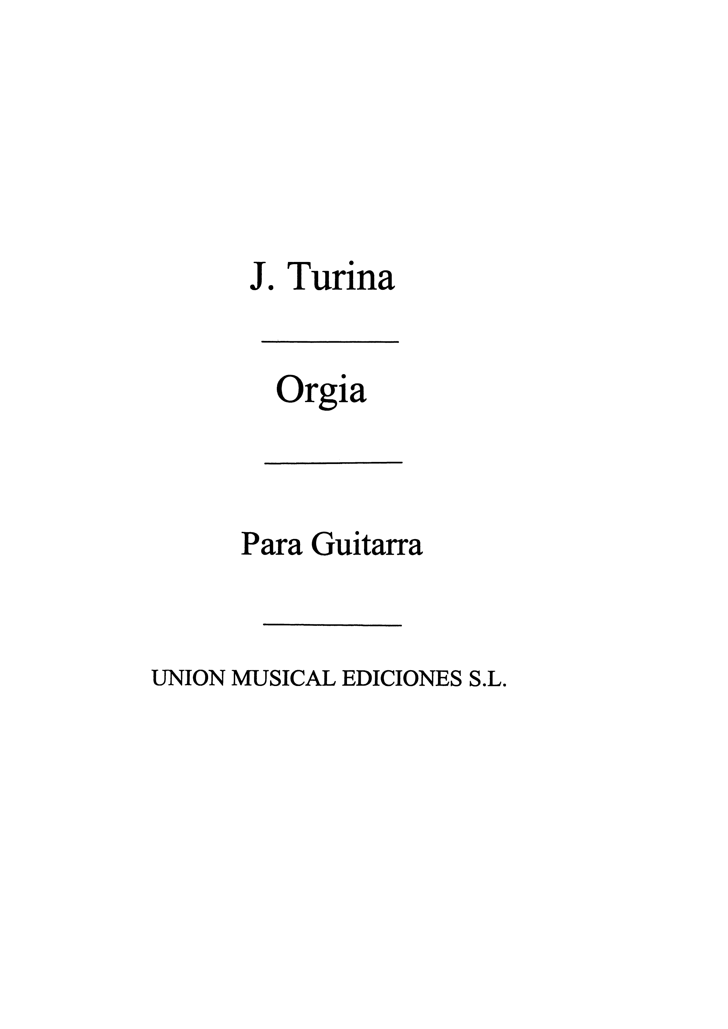 Turina: Orgia De Danzas Fantasticas (Azpiazu) for Guitar