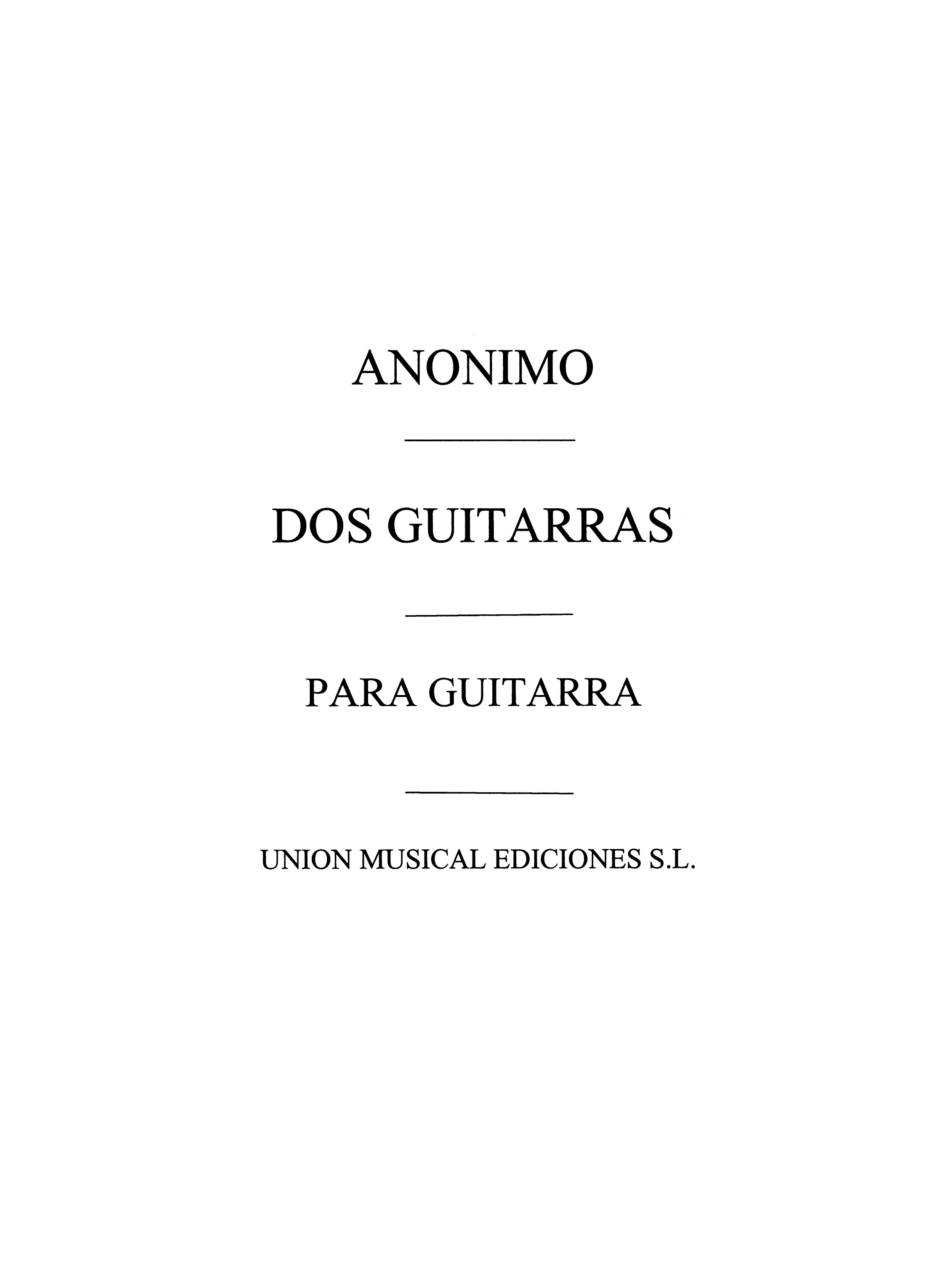 Anonimo: Dos Guitarras Cancion Popular Rusa (Rosado) for Guitar