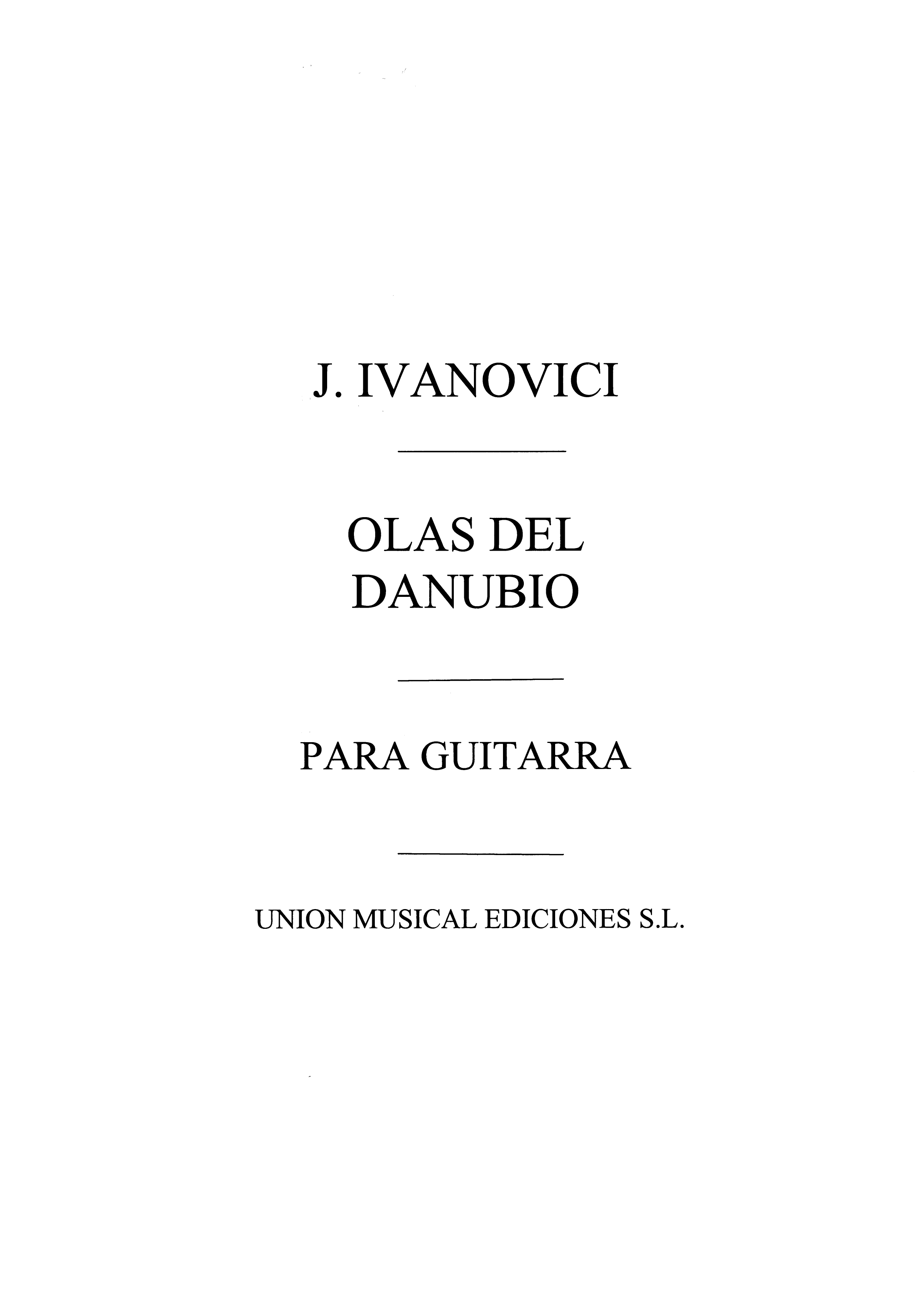 Josif Ivanovici: Olas Del Danubio (Rosado) for Guitar