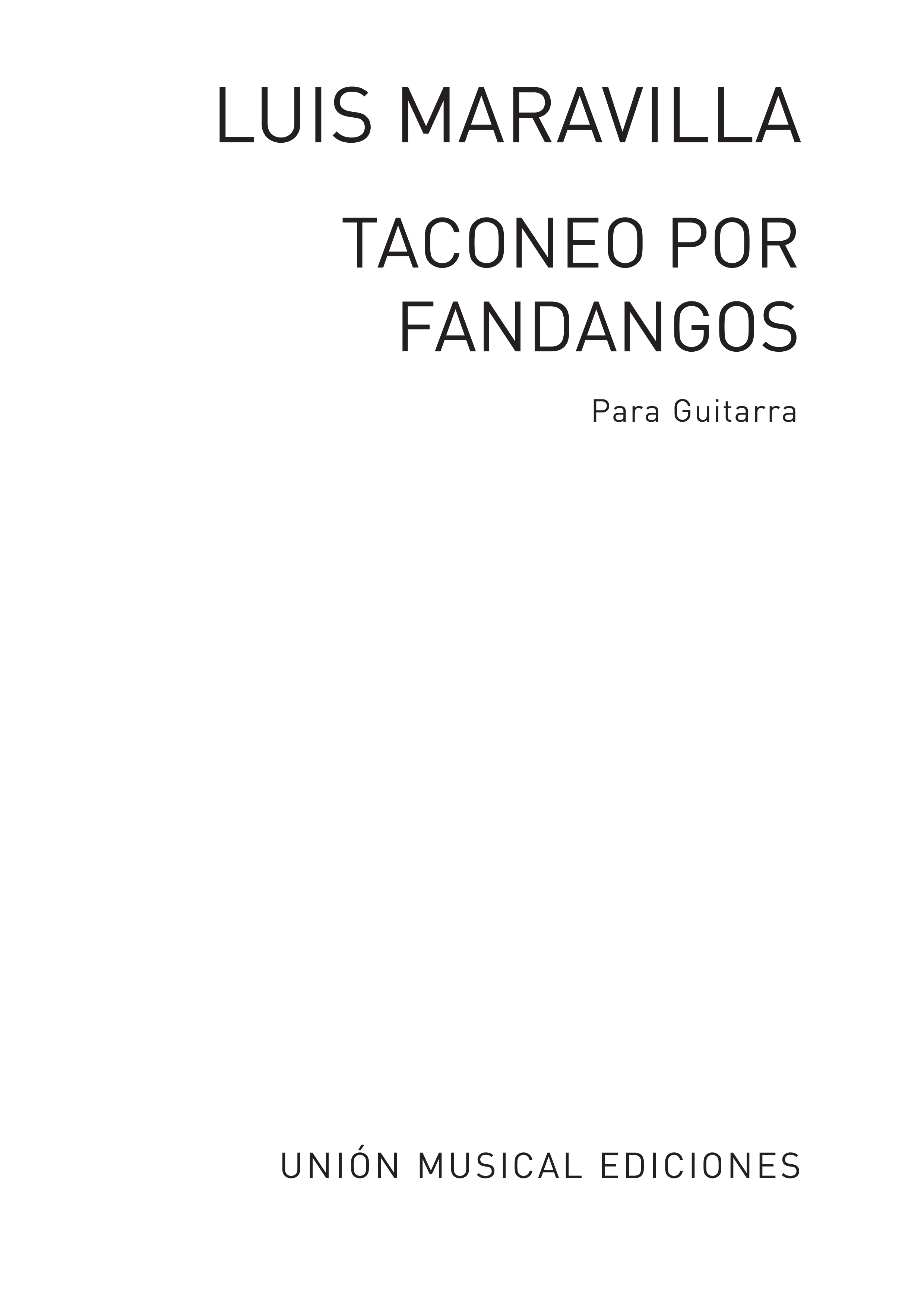 Maravilla: Taconeo Por Fandangos for Guitar