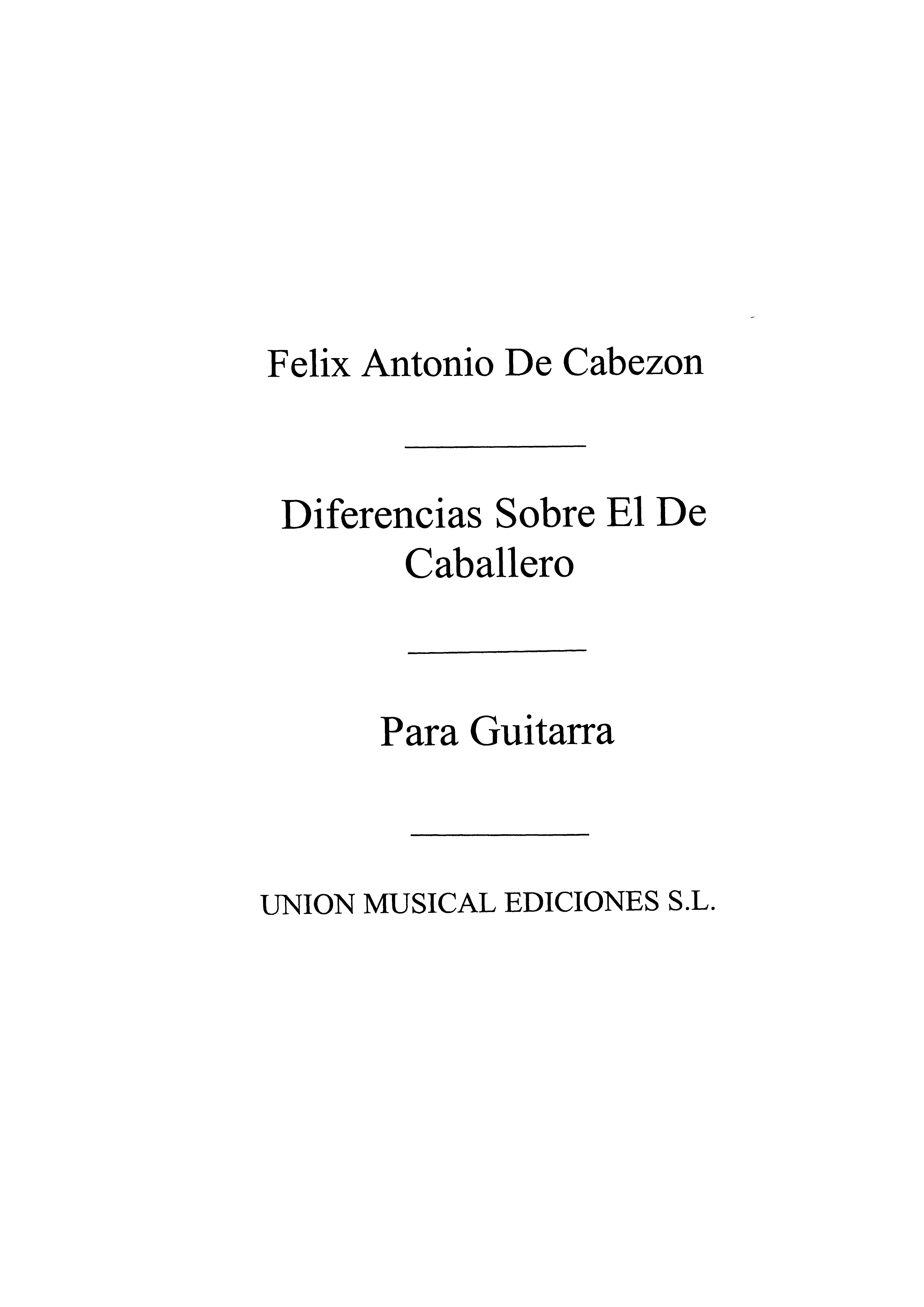 Cabezon: Diferencias Sobre El Canto Del Caballero (Garcia Velasco)