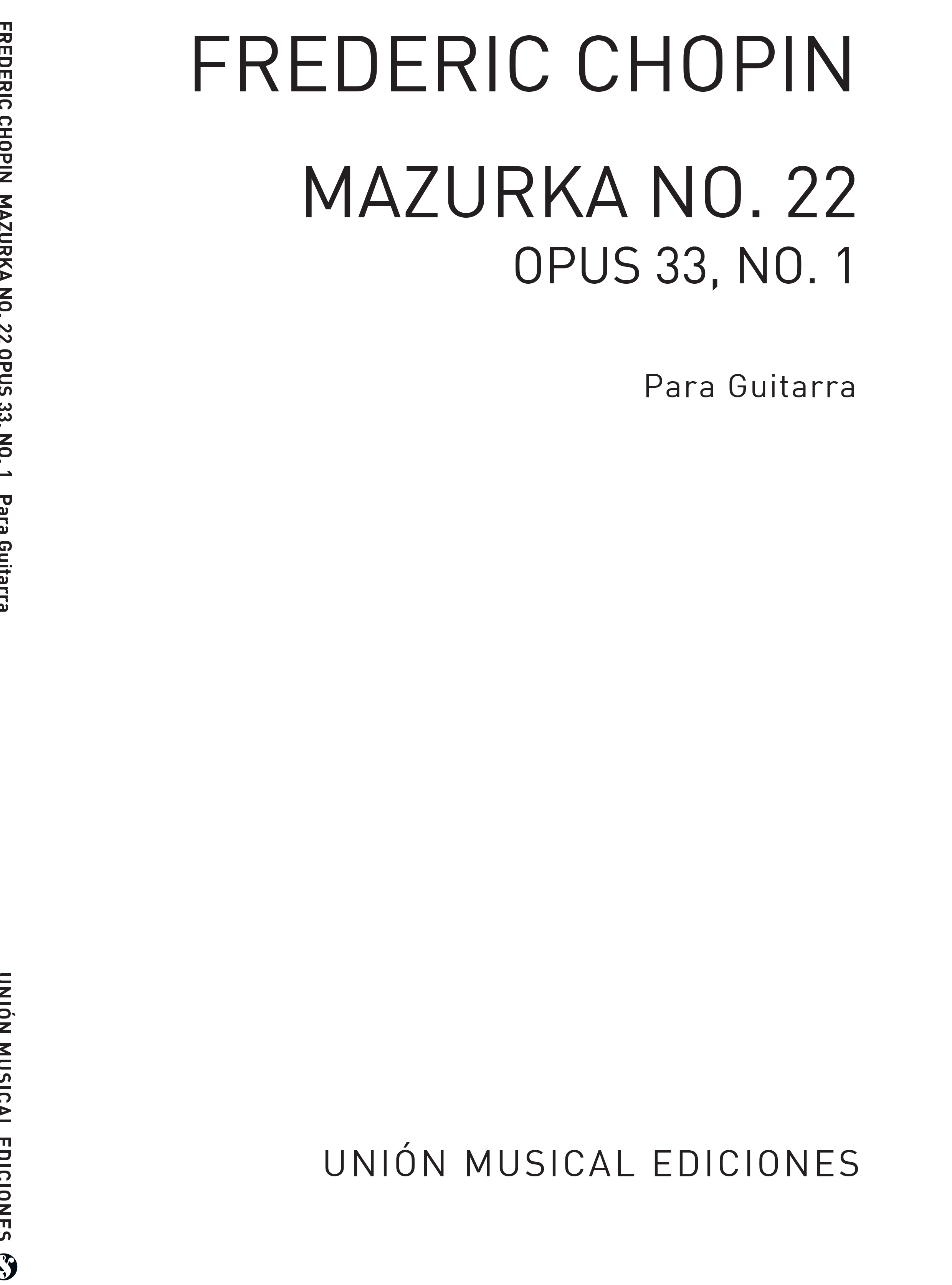 Chopin: Mazurka No.22 Op.33 No.1 (Garcia Velasco)for Guitar