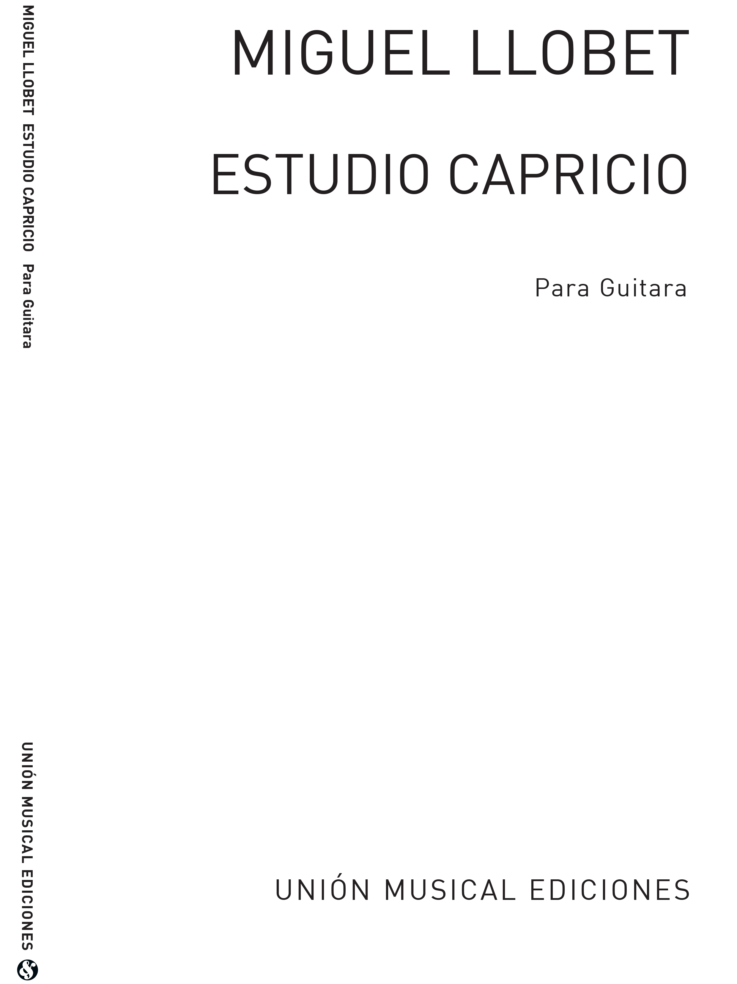 Llobet: Estudio Capricho En Re Mayor D Major for Guitar