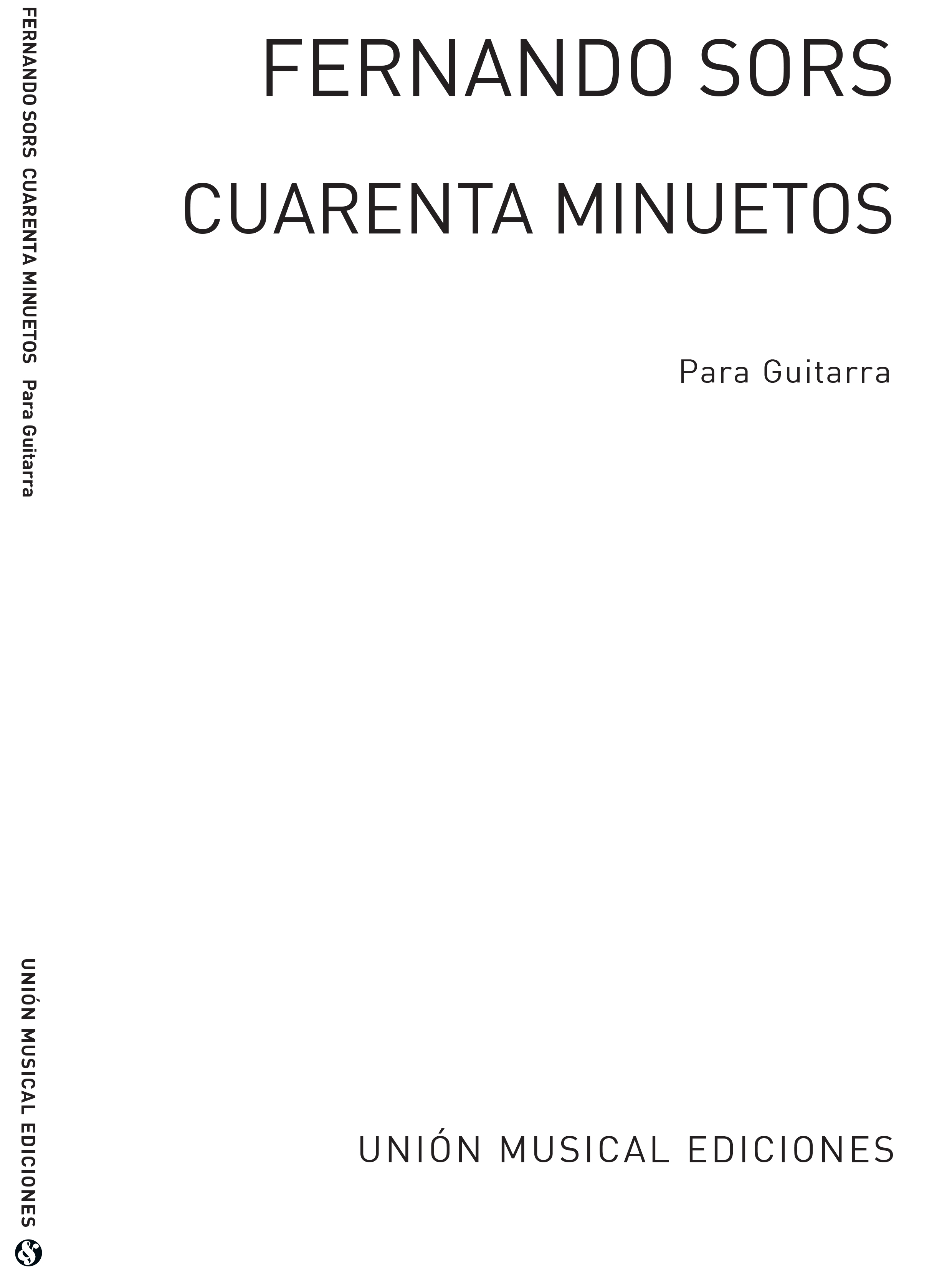 Sors: Cuarenta Minuetos (Azpiazu) for Guitar