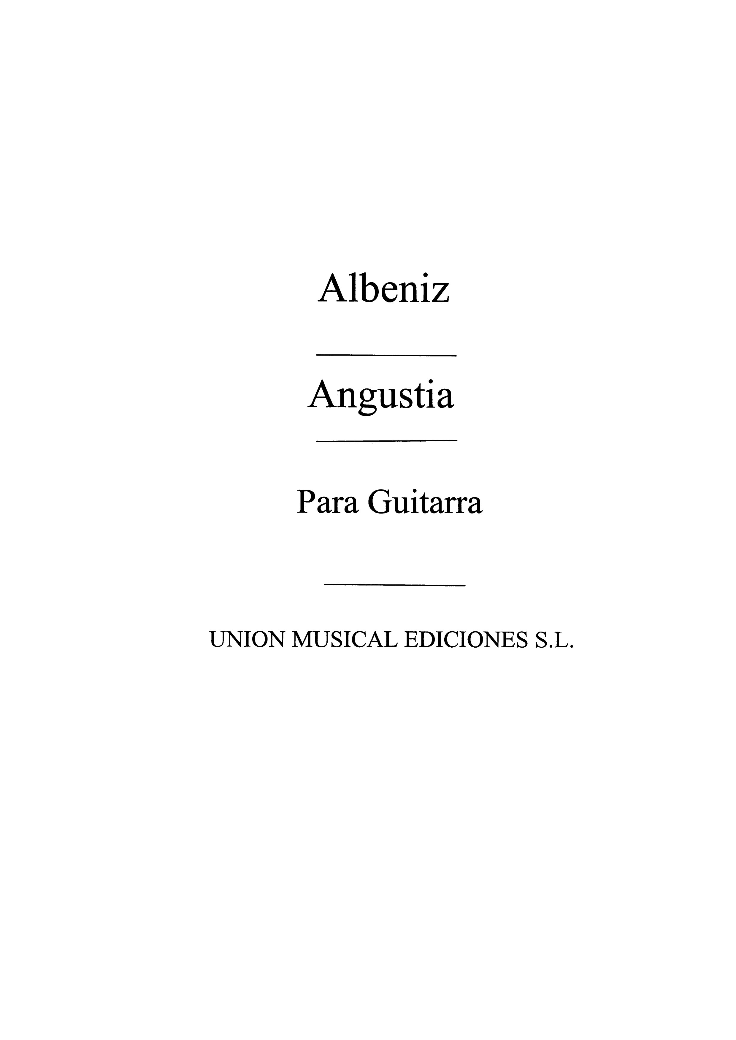 Albeniz:Angustia Romanza Sin Palabras (GarciaVelasco)